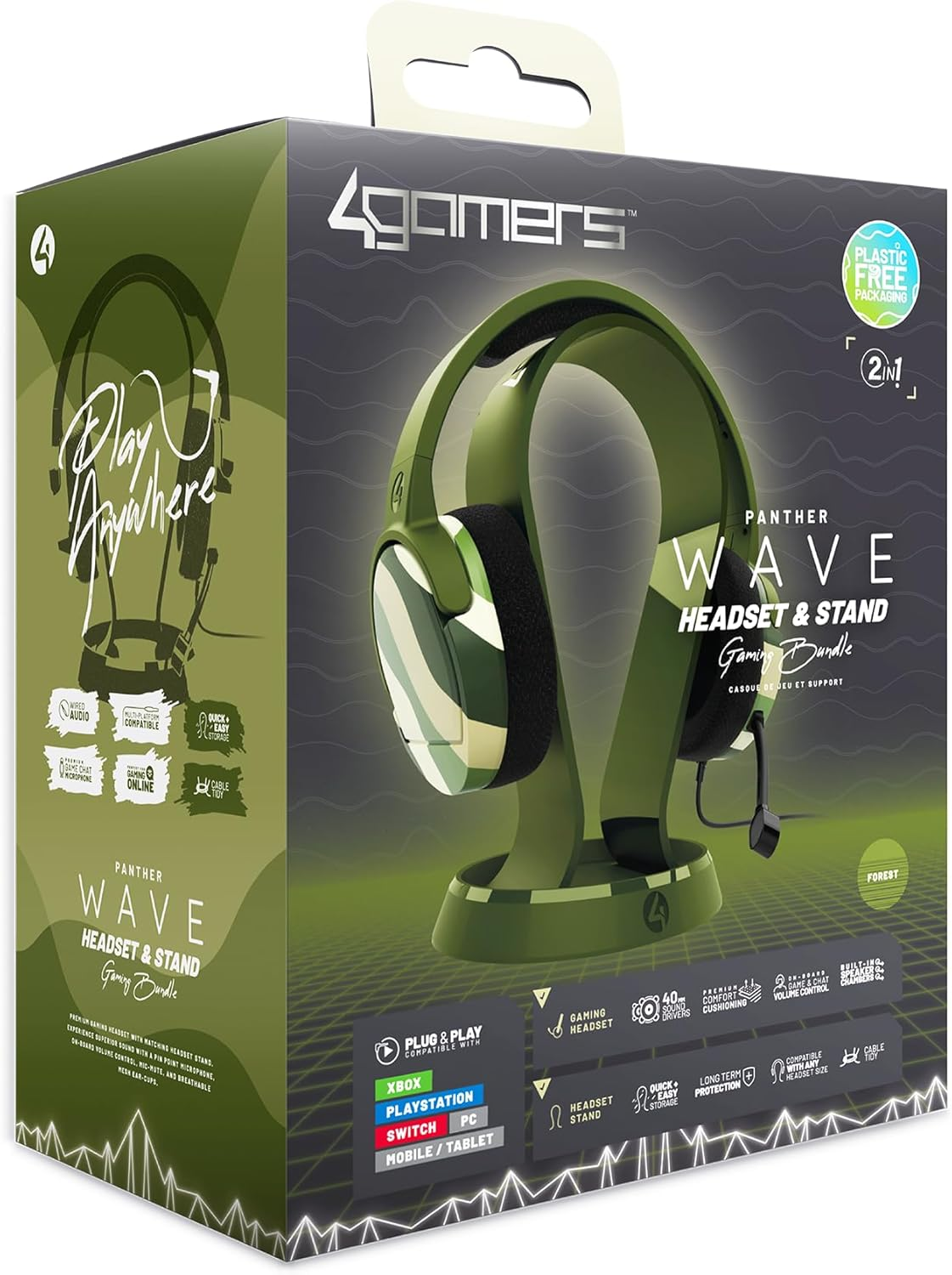 PC Accessory: Wired Headset - 4Gamers PANTHER Headset - Blush: Compatible with PC, Switch, PS5, Xbox X|S