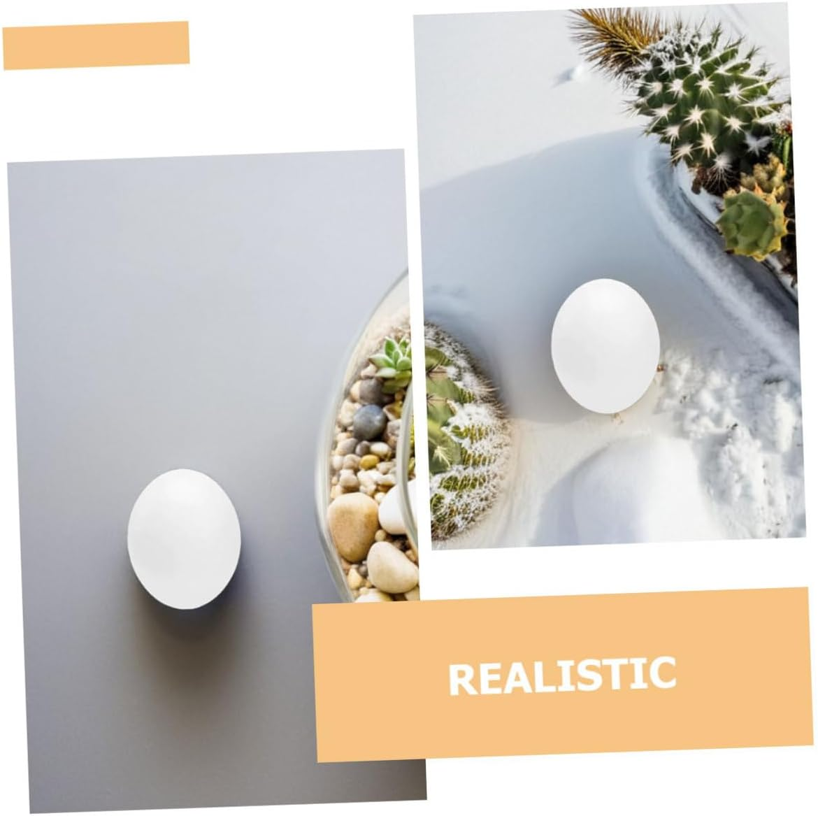 YARNOW 12Pcs Simulation Bird Eggs Plastic Imitation Fake Eggs for Parrots Pigeons Finches Breeding Support Nesting Supplies Impact-Resistant Safe Material image number 6