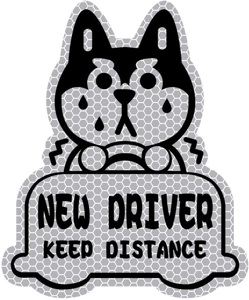 New Driver Reflective Sticker Car Decal,Keep Distance Sticker,For Student Driver-Red