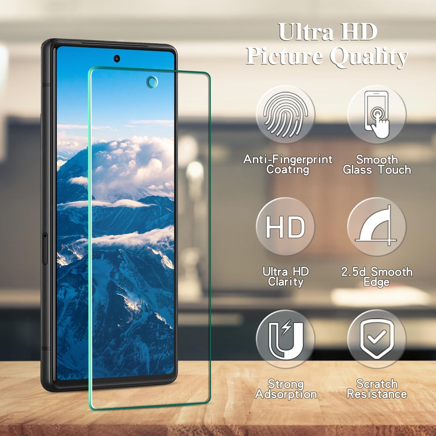 Pokolan 3 Pack Screen Protector for Google Pixel 7 Tempered Glass, 9H Hardness, Case Friendly, anti Scratch, Bubble Free, Easy to Install image number 3