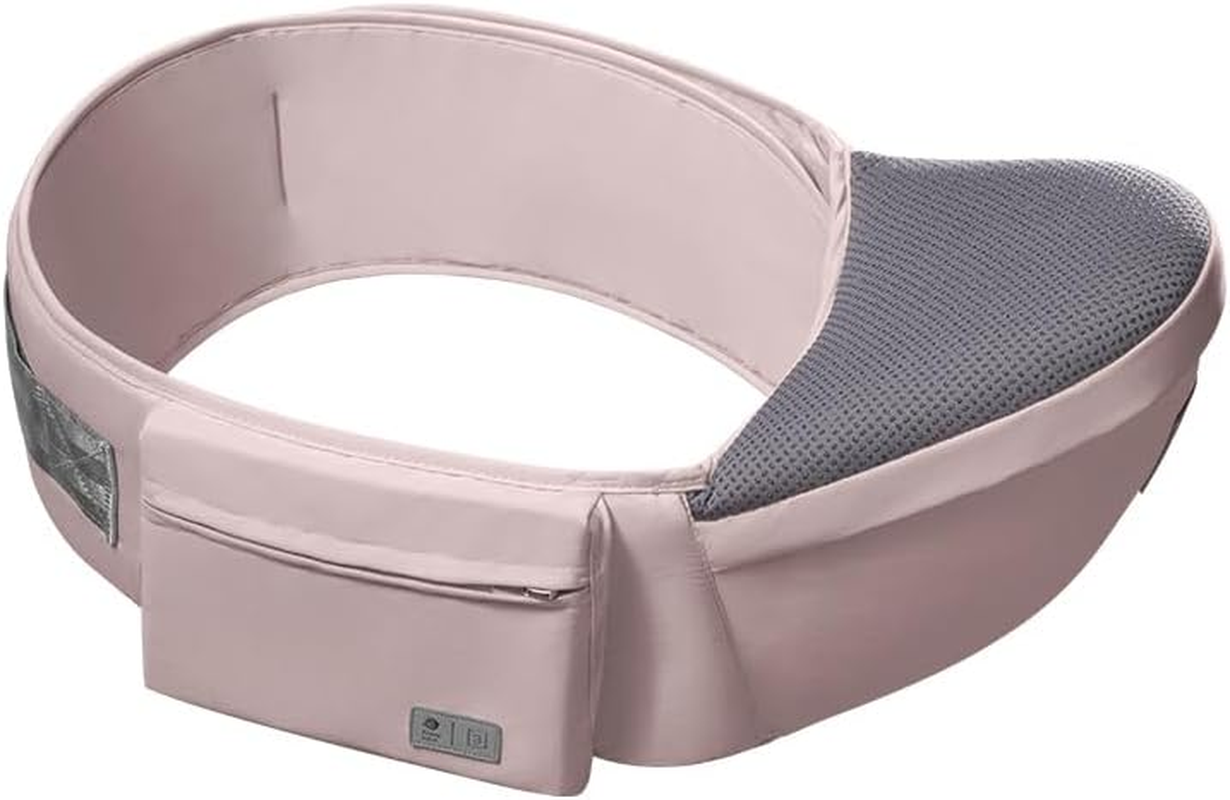Bc Babycare Baby Hip Seat with Soft Cotton Material, 30 Degree Incline, Shock Absorption and Anti-Slip Design Hip Carrier (Pink)