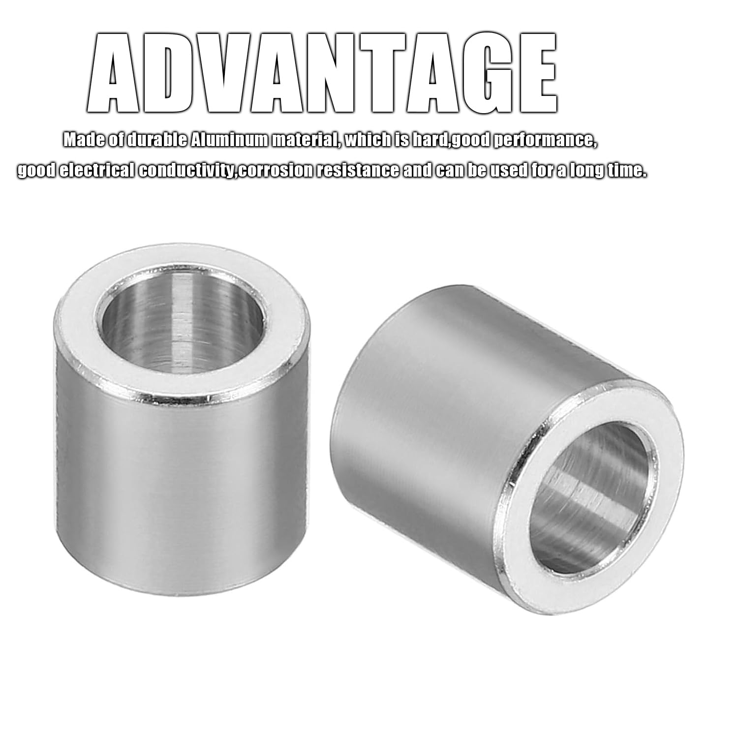 WEZCHUGHAOL 10-Pack M6 Stainless Steel Spacers, 6.2Mm ID X 10Mm OD X 10Mm L round Spacer Standoffs for 1/4" or M6 Screw Bolts - Durable Metal Spacer Washers for Screw Accessories image number 5