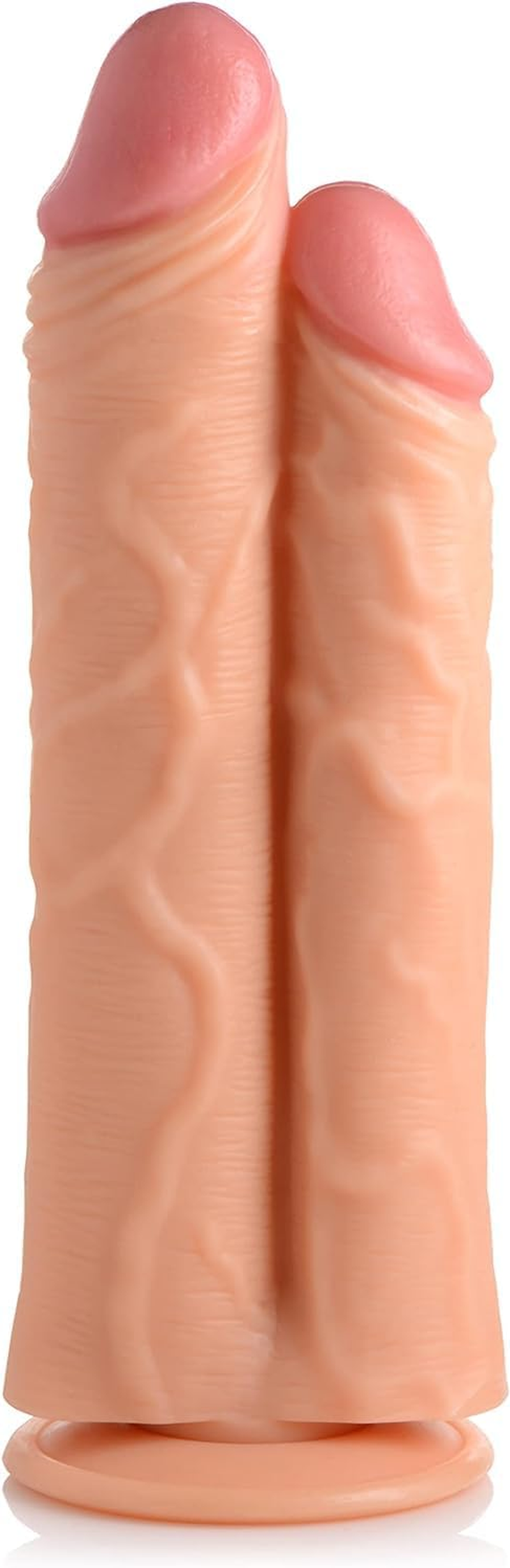 Realistic Thick Double Dildo Dong with Suction Cup Base Big Cock Dual Dicks for Pussy Vagina Anal Stimulator Female Masturbator Double Penetration Stuffer Adult Sex Toy image number 6