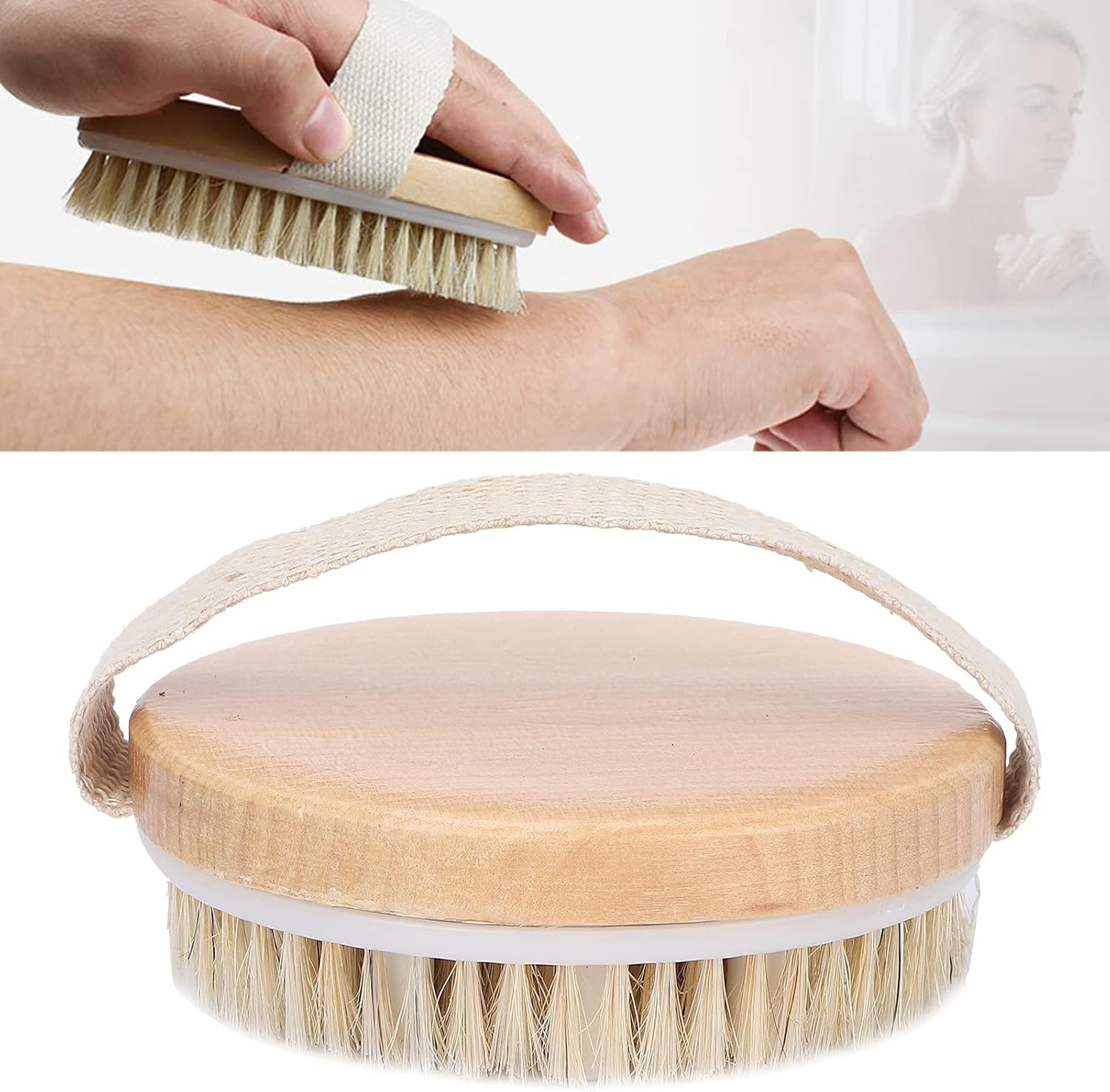 Body Brush, Body Scrubber Brush Bath Body Brush Portable Bath Brush Shower Brush for Bathhouse for Bathroom for Massage Shop for Home image number 1
