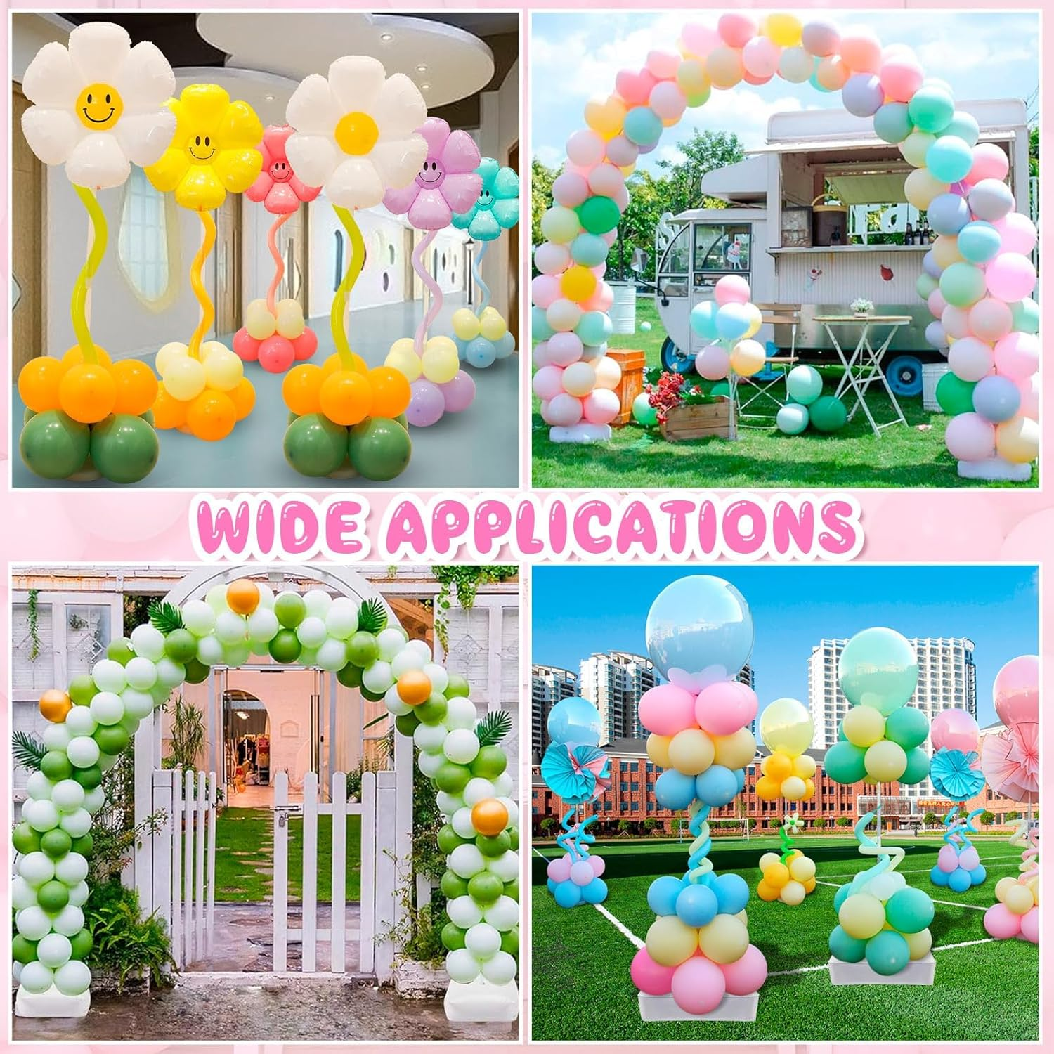 4 Pcs Balloon Arch Stands Base, Heavy Weight Water Bag for Balloon Column Stand & Balloon Arch Set, Water Fillable Base for Party Wedding Graduation Birthday Decor