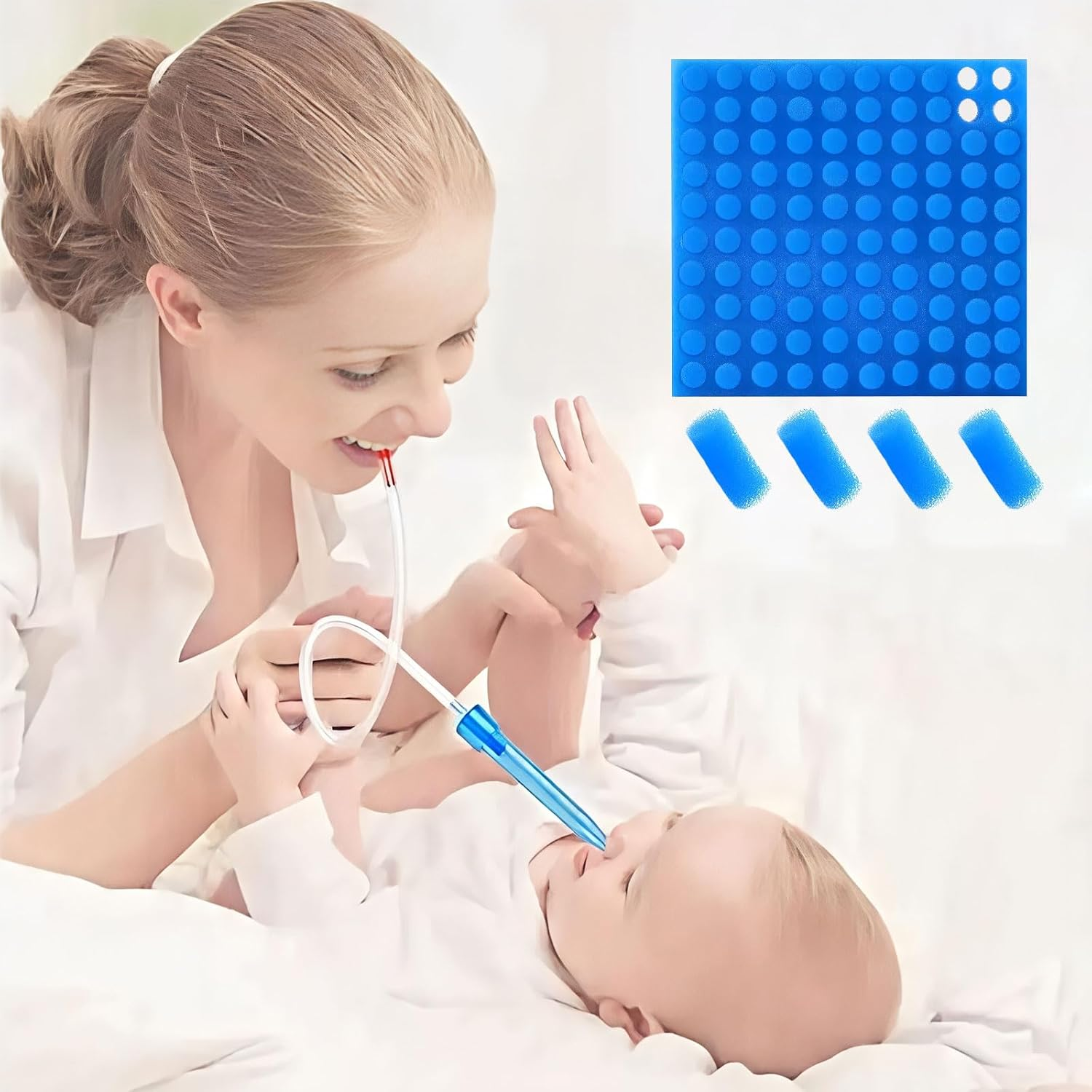 200Pcs Nose Frida Filter Baby Nasal Aspirator Hygiene Filter, Advanced Nasal Inhaler Hygiene Filter, Replace Nosefrida Filters Nasal Inhaler Filter, Safe and Environmentally Friendly, Free of Bpa, Phthalates and Latex, Suitable for Infants Boys Girls image number 6