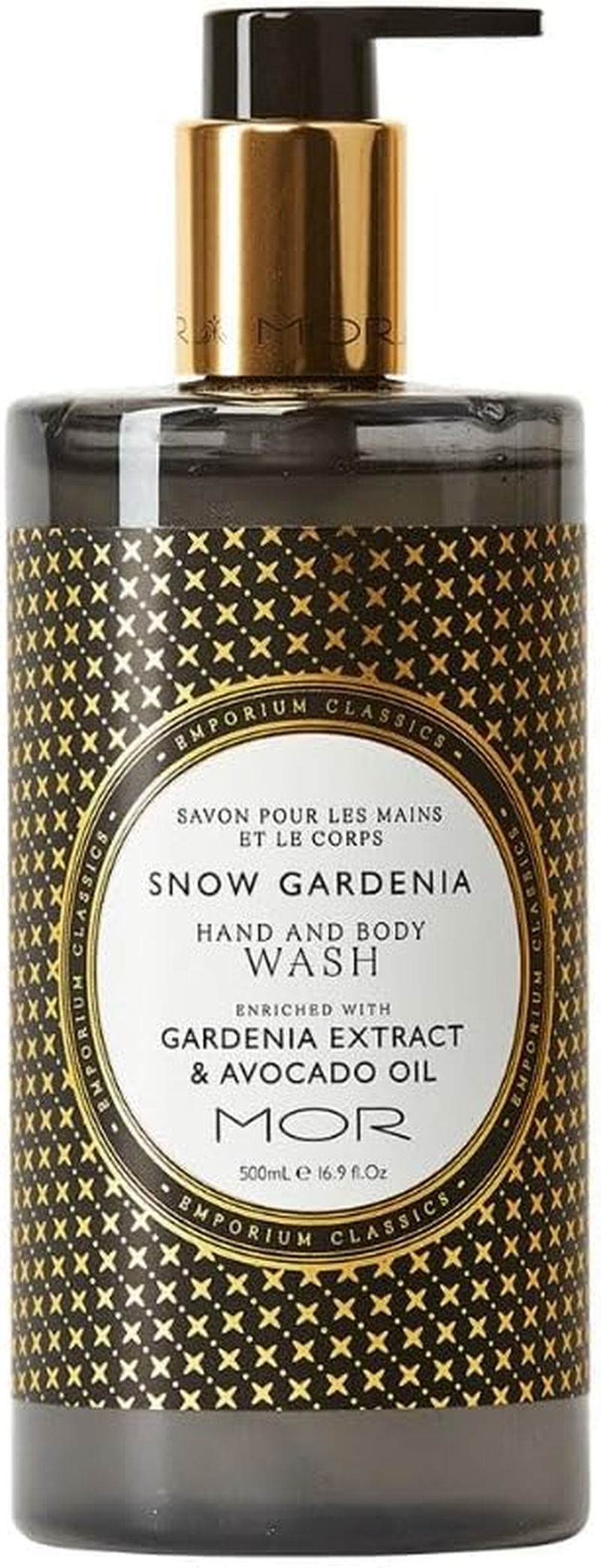 MOR Boutique Emporium Classics Snow Gardenia Hand & Body Wash, 16.9 Fluid Ounce, Snow Gardenia, 500 Millilitre