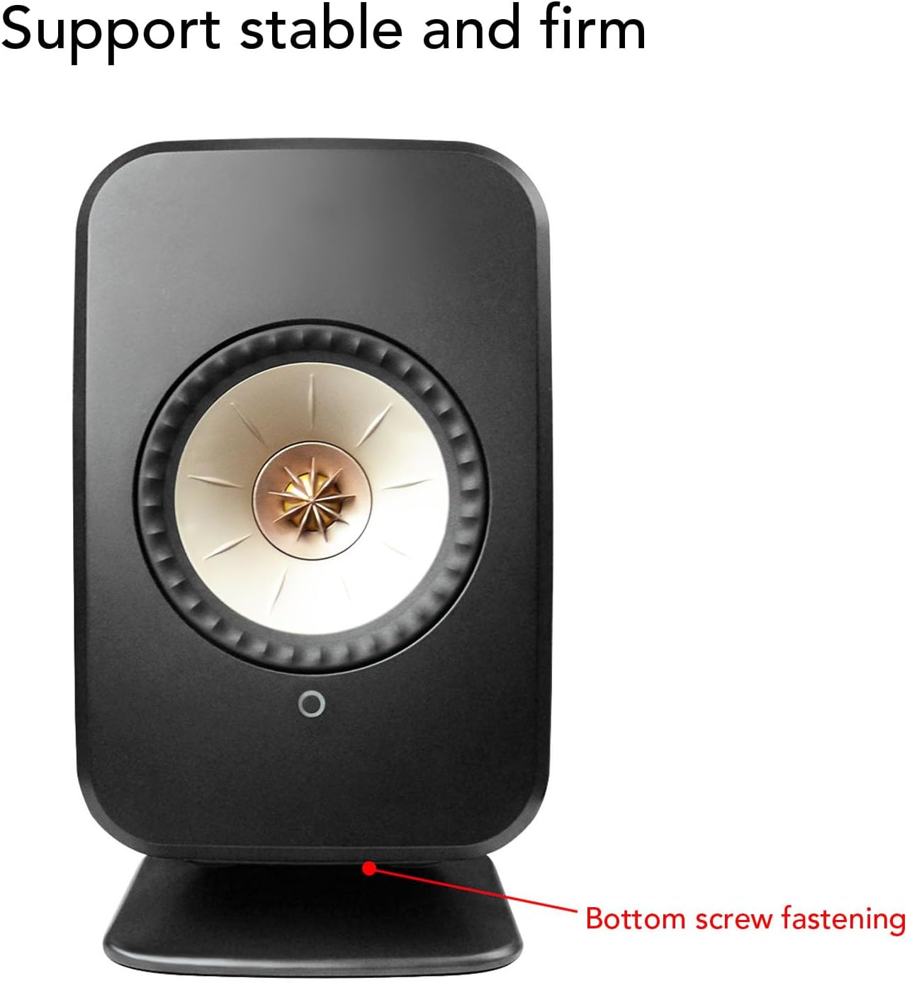 Speaker Stand for KEF LSX II Wireless Hifi Speaker, Reduction of Speaker Vibration, Tilt up 15&deg;, Metal Non Slip Vibration Reduction Desktop Speaker Mount Holder image number 5