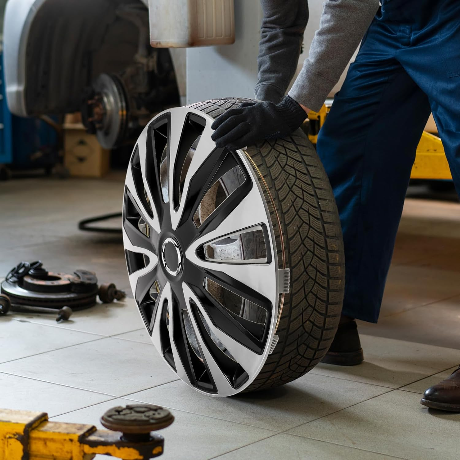 Auto Hubcap Wheel Rim Cover Replacement for Cars Trucks Decorative Hubcups Wheel Cover image number 5