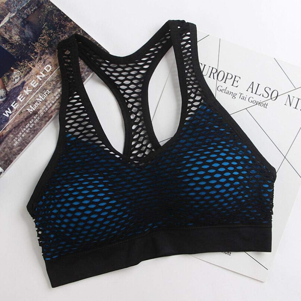 Mesh Sports Bra Sky Sky Top Top Top Fitness Yoga'S Gym Top Top plus plus Live Vest Anti-Seismic Push Push Top Top Top Top Top Top Freesize White image number 4