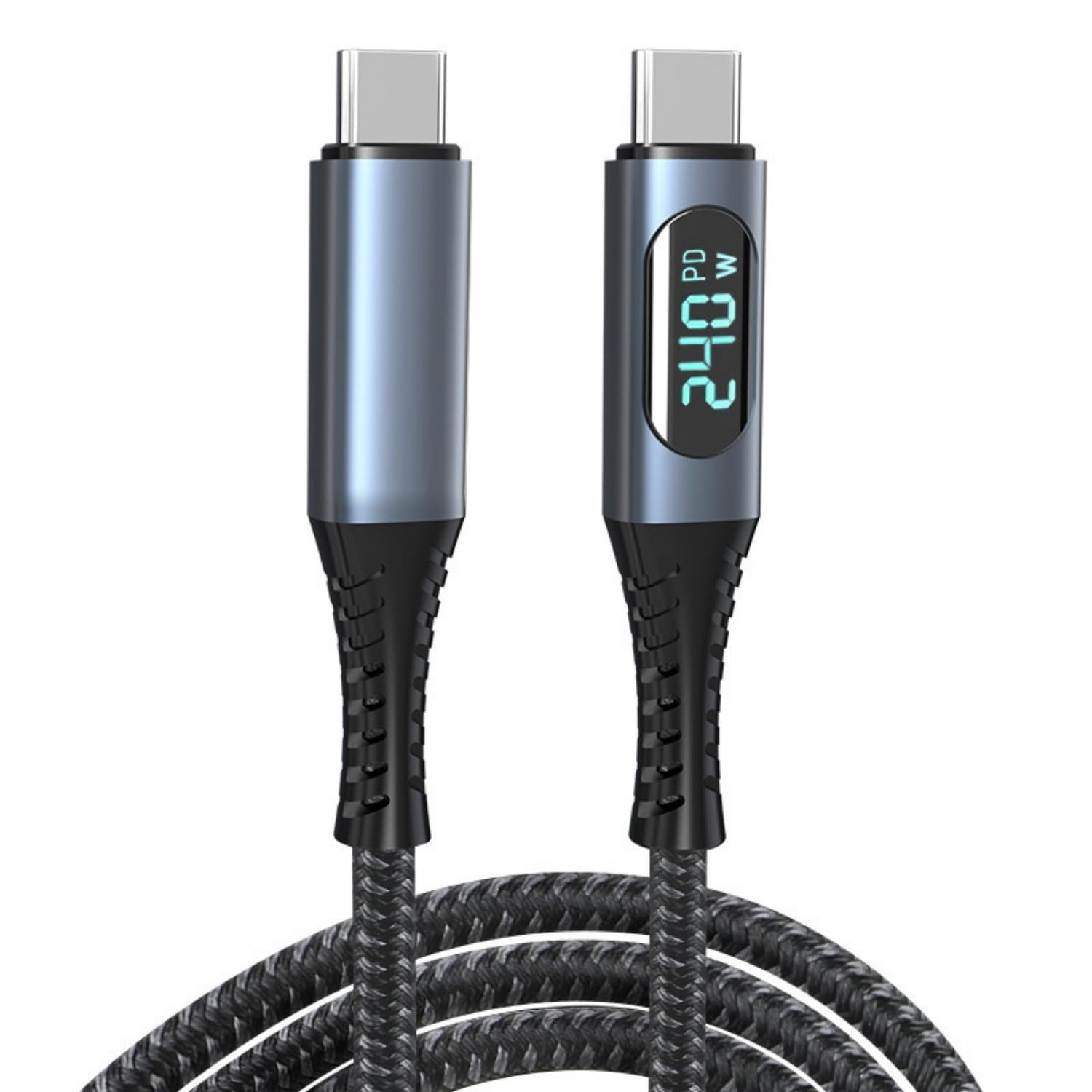 USB C to USB C Cable PD 240W, 1M USB 4 Cable with LCD Display, Support 8K@60Hz, 40Gbps Transfer USB C 4.0 Thunderbolt 3/4 PD Fast Charging Cord for Iphone 15, Macbook, Ipad Pro, Galaxy S23, Monitor image number 6