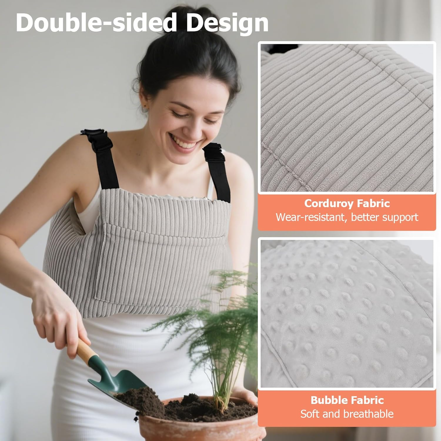 Mastectomy Pillows, Post Mastectomy Must Haves, Hysterectomy Pillow Lumpectomy Recovery Supplies, Breast Surgery Pillow, Gifts for Women Help for Recovery and Rest, Gray - Grey image number 3