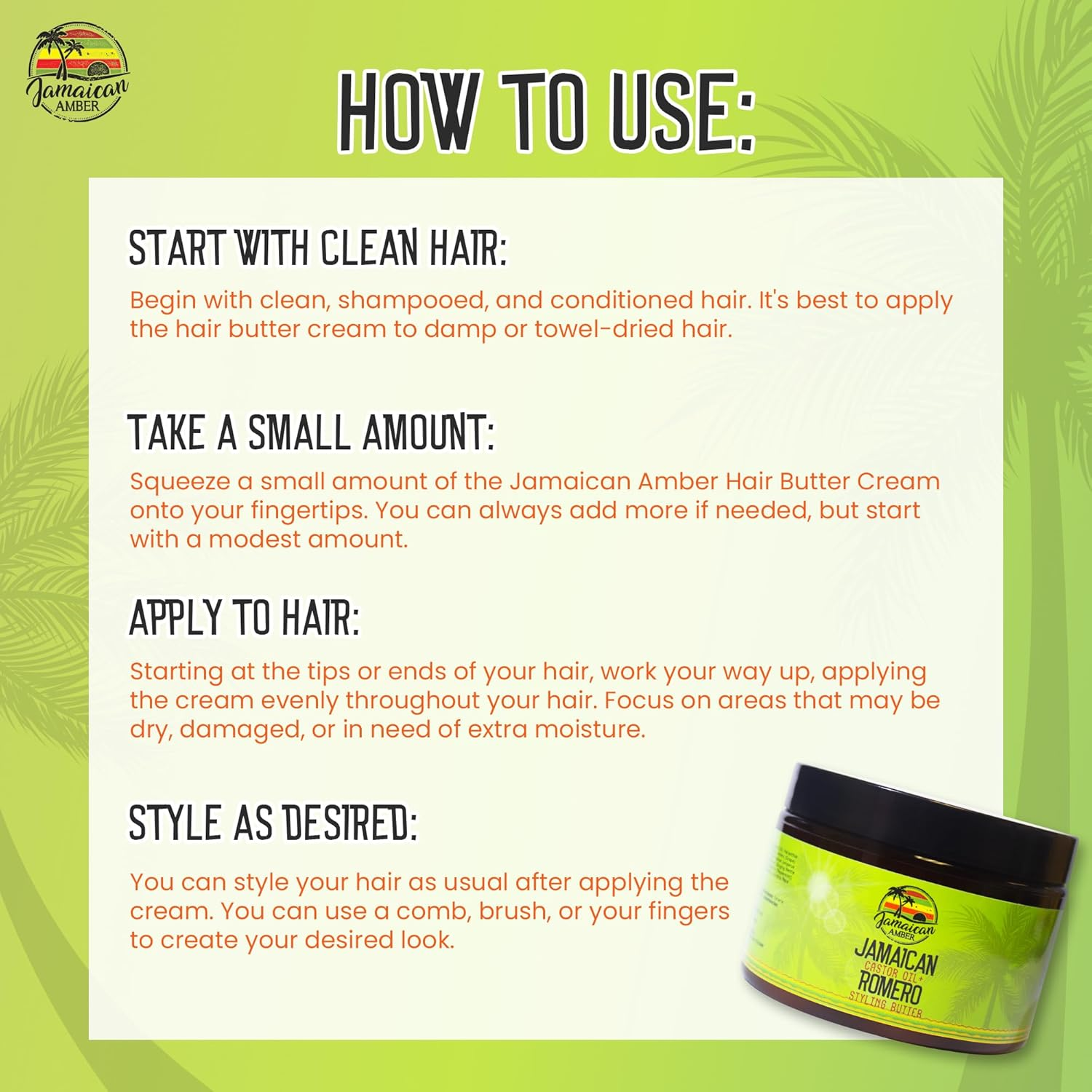 Rosemary Hair Styling Gel &ndash; 12 Fl Oz - with Castor Oil for Strong, Damage-Preventing Hair Locks - Nourishing and Promote Hair Strength by Jamaican Amber image number 5