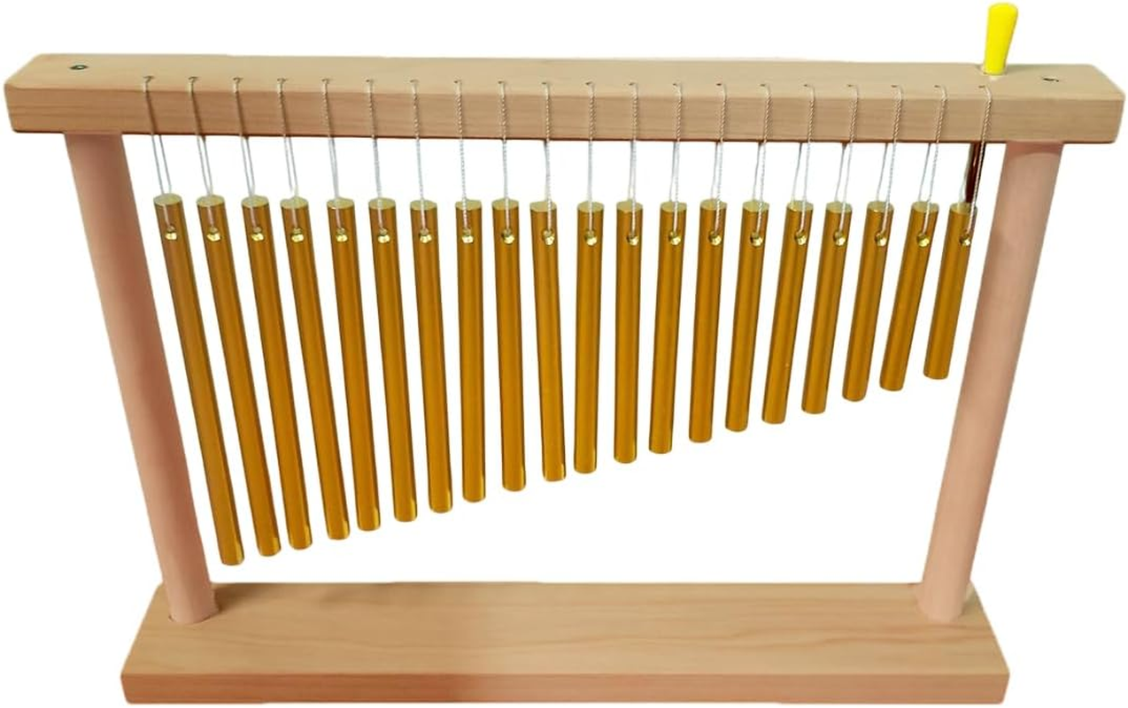 AIMALL 20-Tone Wind Chimes for Orff Musical Instruments &ndash; Beech Wood Base with Solid Aluminium Bars Percussion Sound Tool for Music Class Performance and Sound Therapy image number 5