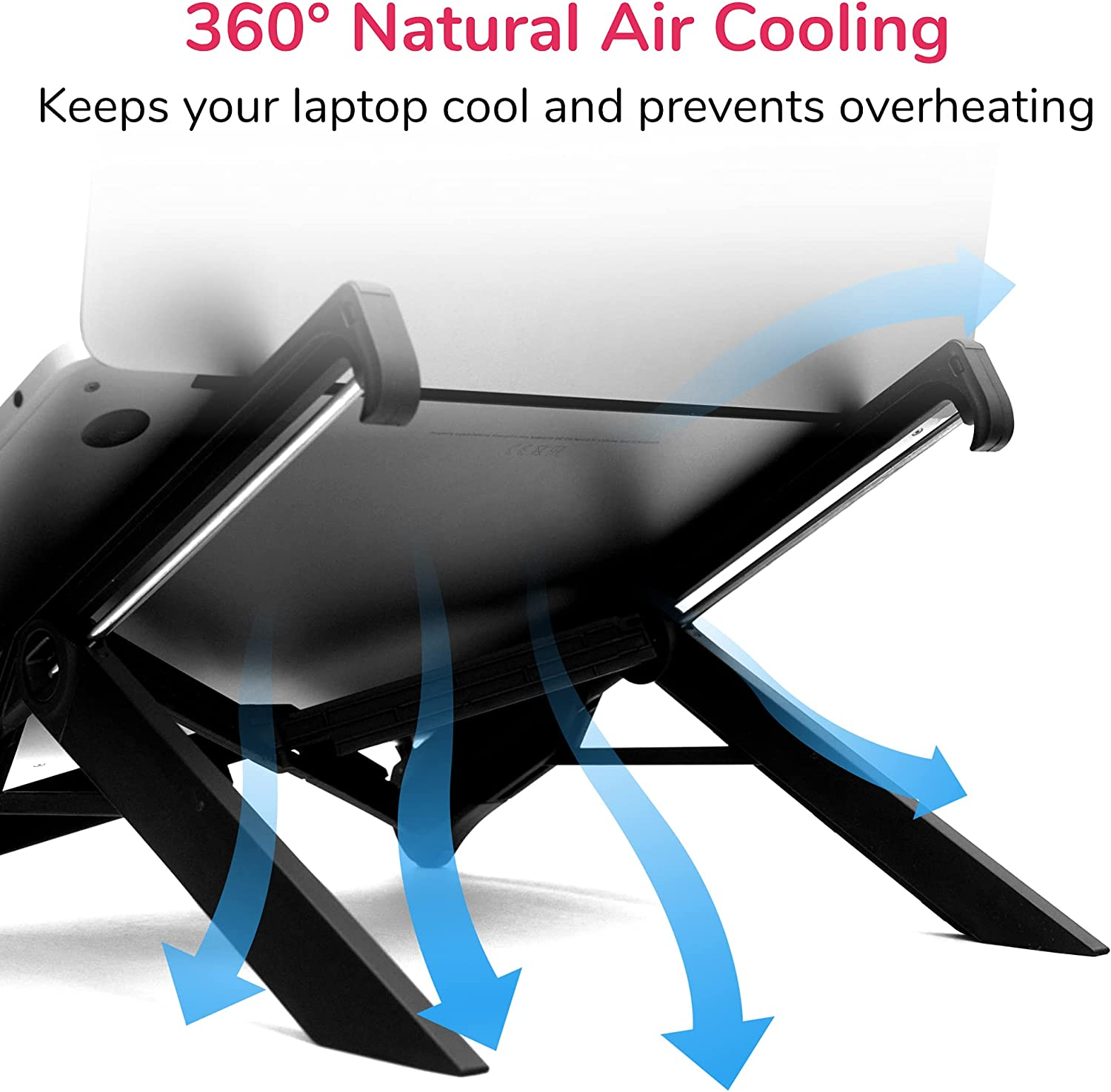 NEXSTAND K7 Lite // New Portable Laptop Stand // Foldable Desktop Notebook Holder Mount- Eye-Level Ergonomic Height Design // Laptop Riser for Notebook, Laptop, Ipad and Tablet image number 4