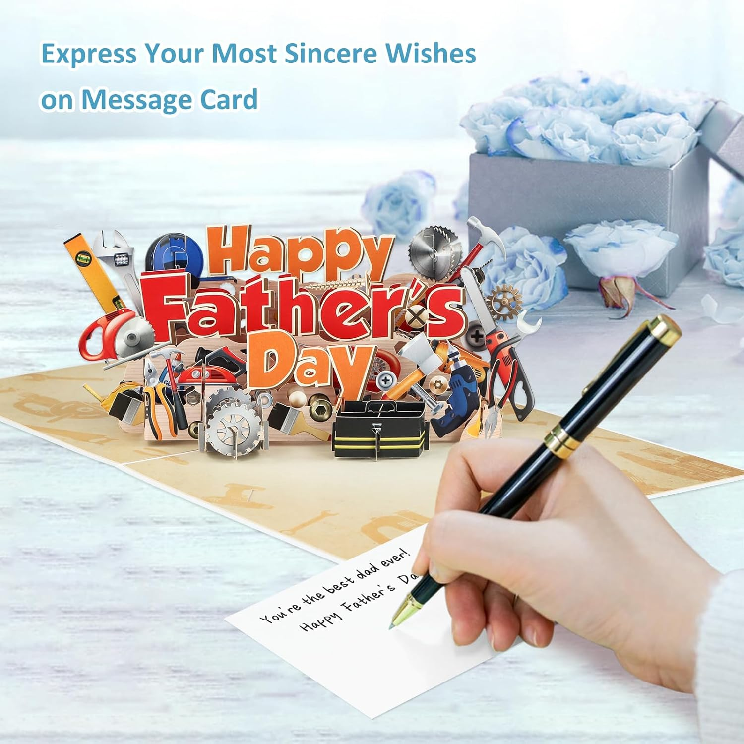 3D Pop up Father'S Day Card - Unique Greeting Card Gifts for Dady, Husband, Grandpa from Daughter, Son, Wife, Funny Fathers Day Greeting Cards Happy Fathers Day Card, Dad Birthday Gift image number 3