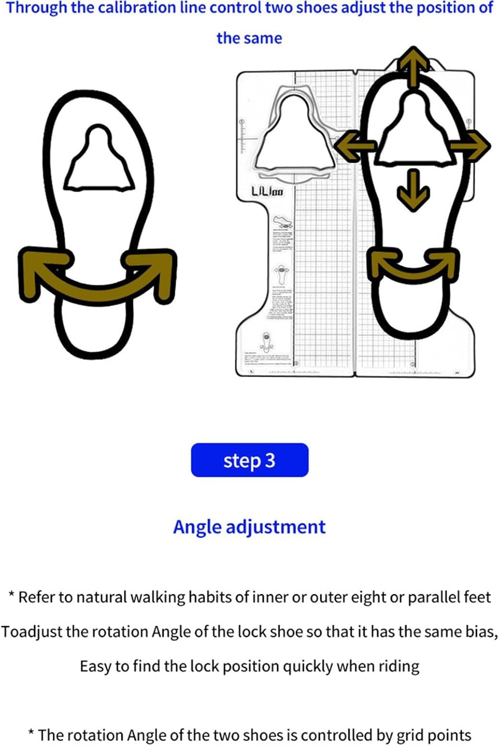 Cleat Tool - Adjustable Cycling Cleat Tool - Front and Rear, Left and Right, Rotation Angel Adjustment Tool Cycling Supplies for Shoes