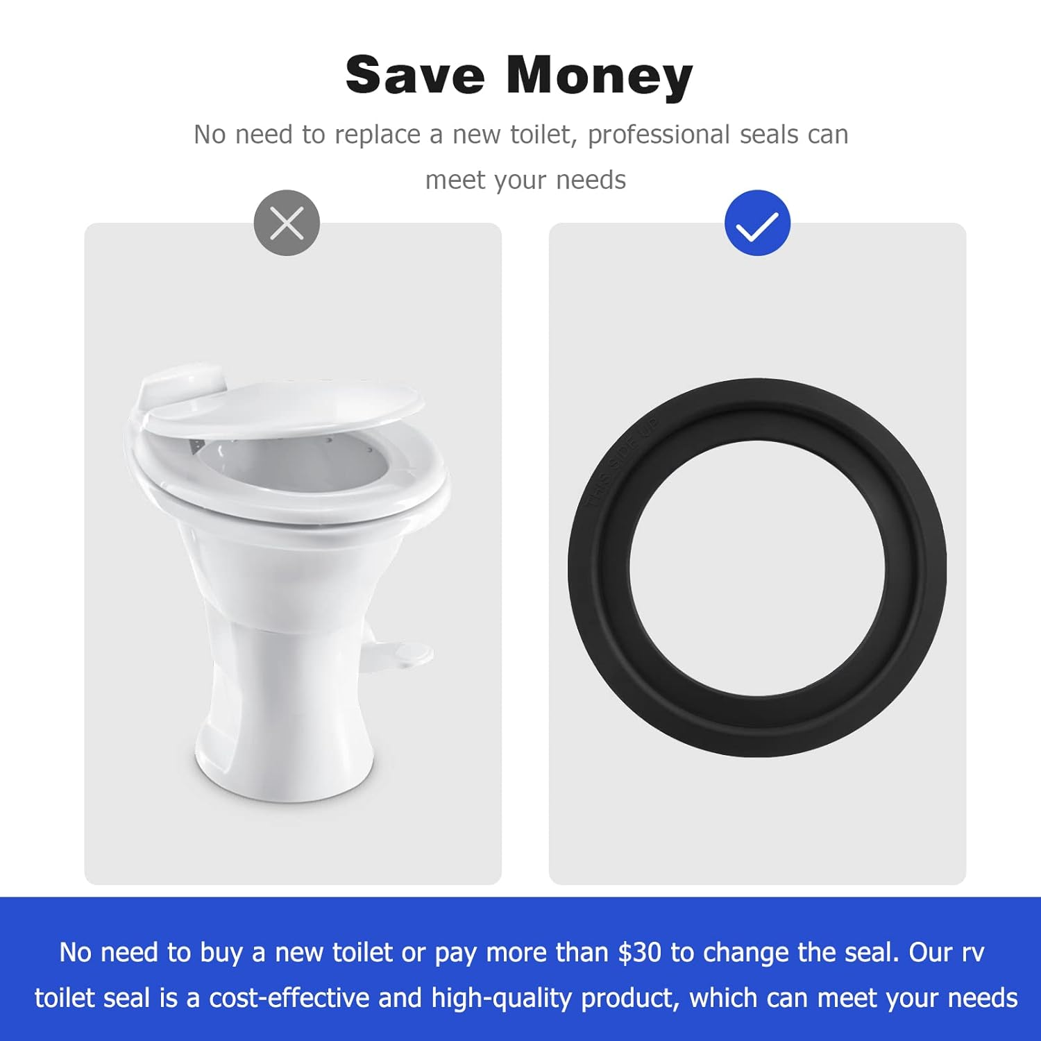 RV Toilet Seal Replacement for Dometic 300 310 320 Toilet Seal Gasket Kit - Replace Part #385311658, 2-Pack image number 1