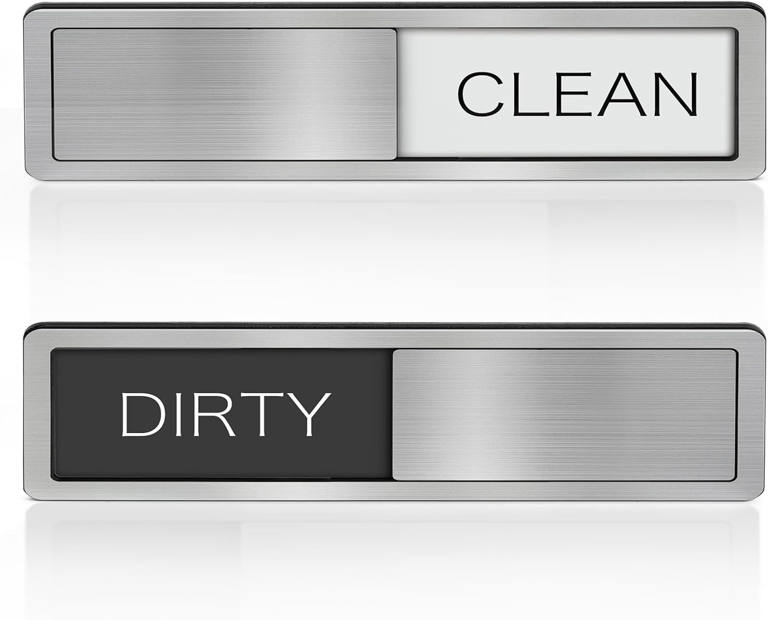 Dishwasher Magnet Clean Dirty Sign Non-Scratching Strong Magnet or Adhesive Options Indicator Tells Whether Dishes Are Clean or Dirty
