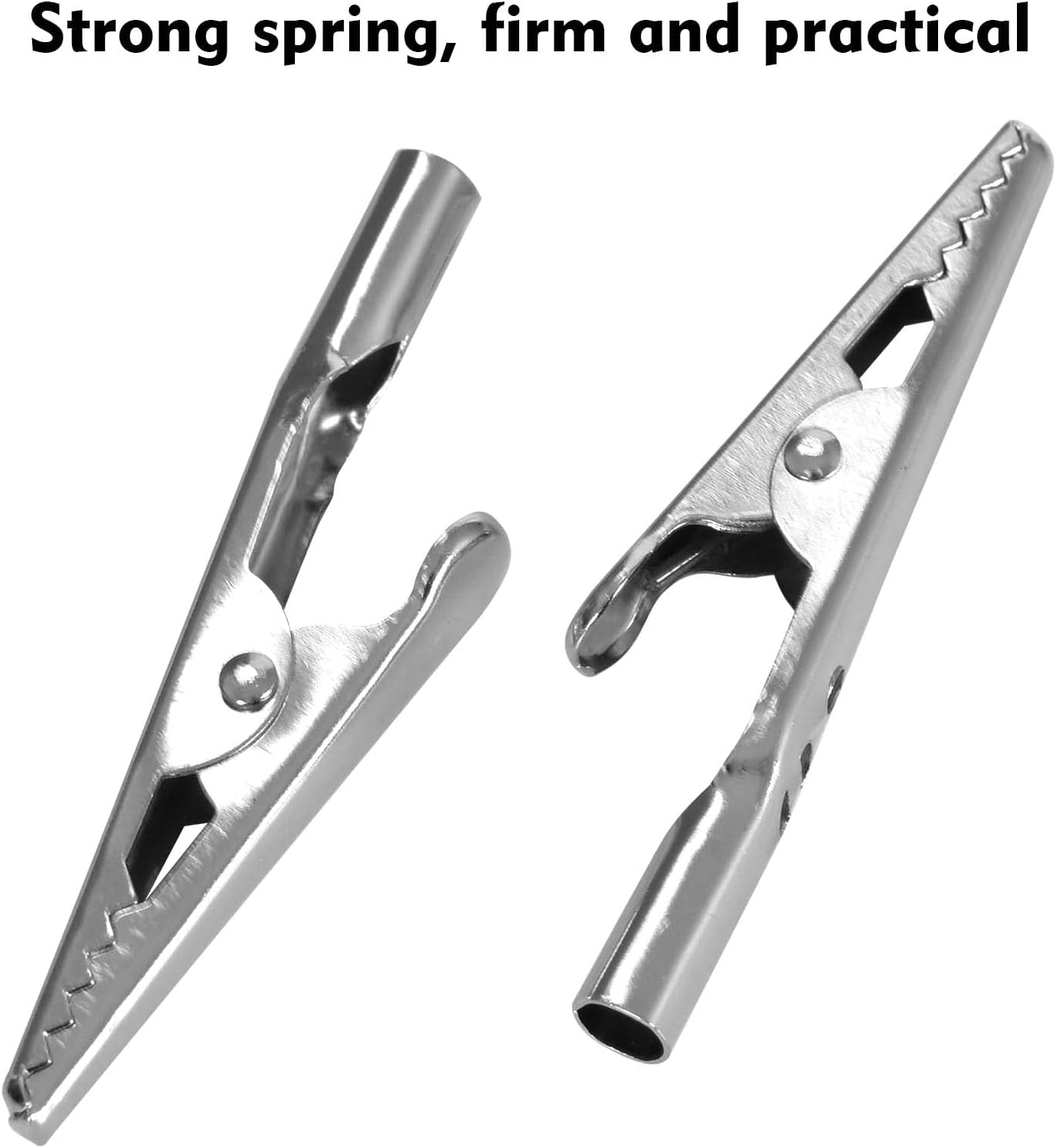 60Pcs Alligator Clips, Electrical Test Cable Crocodile Clips Metal Croc Clip for Laboratory Electric Testing Work, 2" / 50Mm image number 6