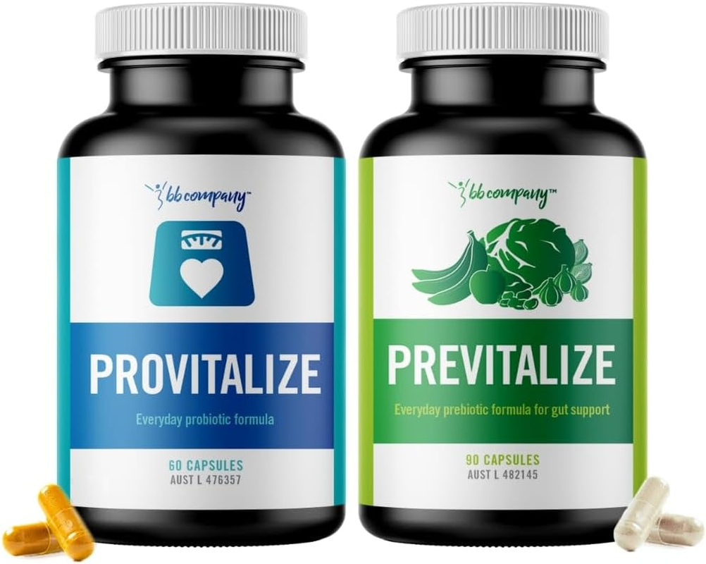 BB Company Slim Gut Bundle | Prebiotics and Probiotics for Women | Joint Support, Gut Health, Sexy Midsection Curves & Bloat | Provitalize 60 Ct & Previtalize 90 Ct | Value Bundle image number 1