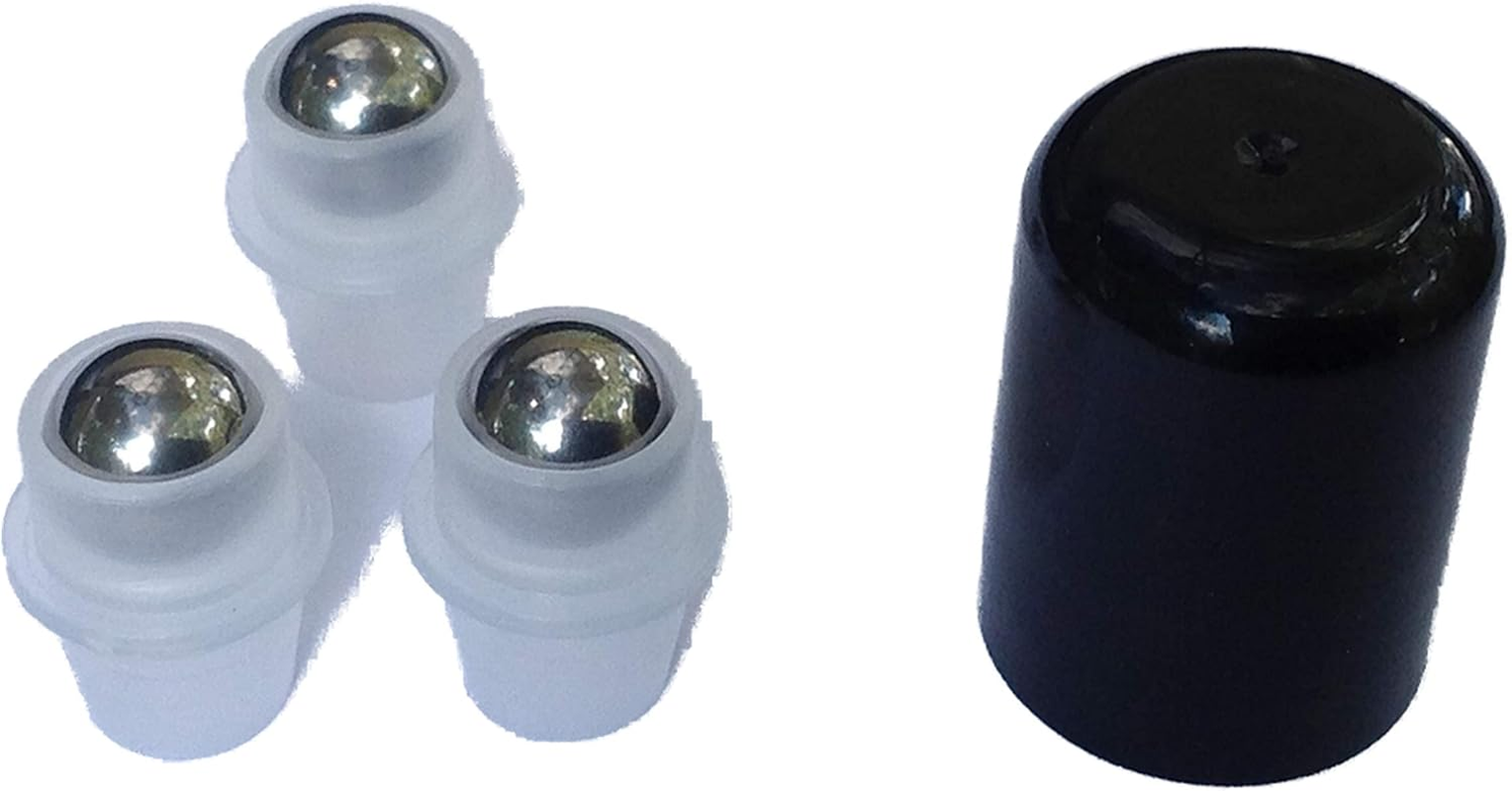 12 Stainless Steel Roller Ball Roll on Inserts for Essential Oil Bottles 5Ml and 15Ml Amber Doterra and Young Living Bottles image number 1