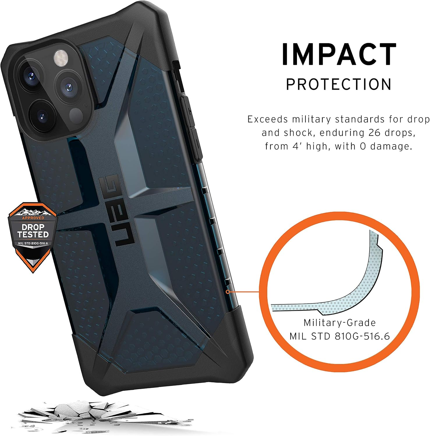 URBAN ARMOR GEAR UAG-IPH20LT-ML Compatible with Iphone 12 Pro Max (6.7) 2020 Compatible Shockproof Case, PLASMA Marado image number 2