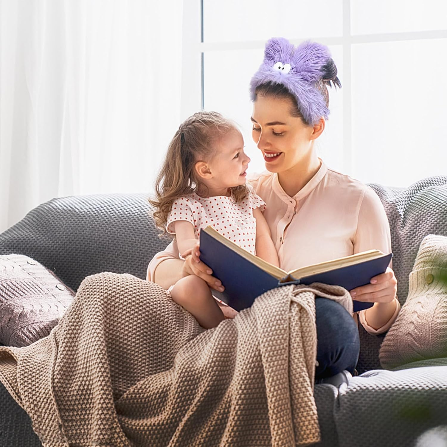 KASESSS 2-Piece Skincare & Spa Headband - Fleece Elastic Headbands for Women, Girls - Washing Face, Yoga, Sports image number 4