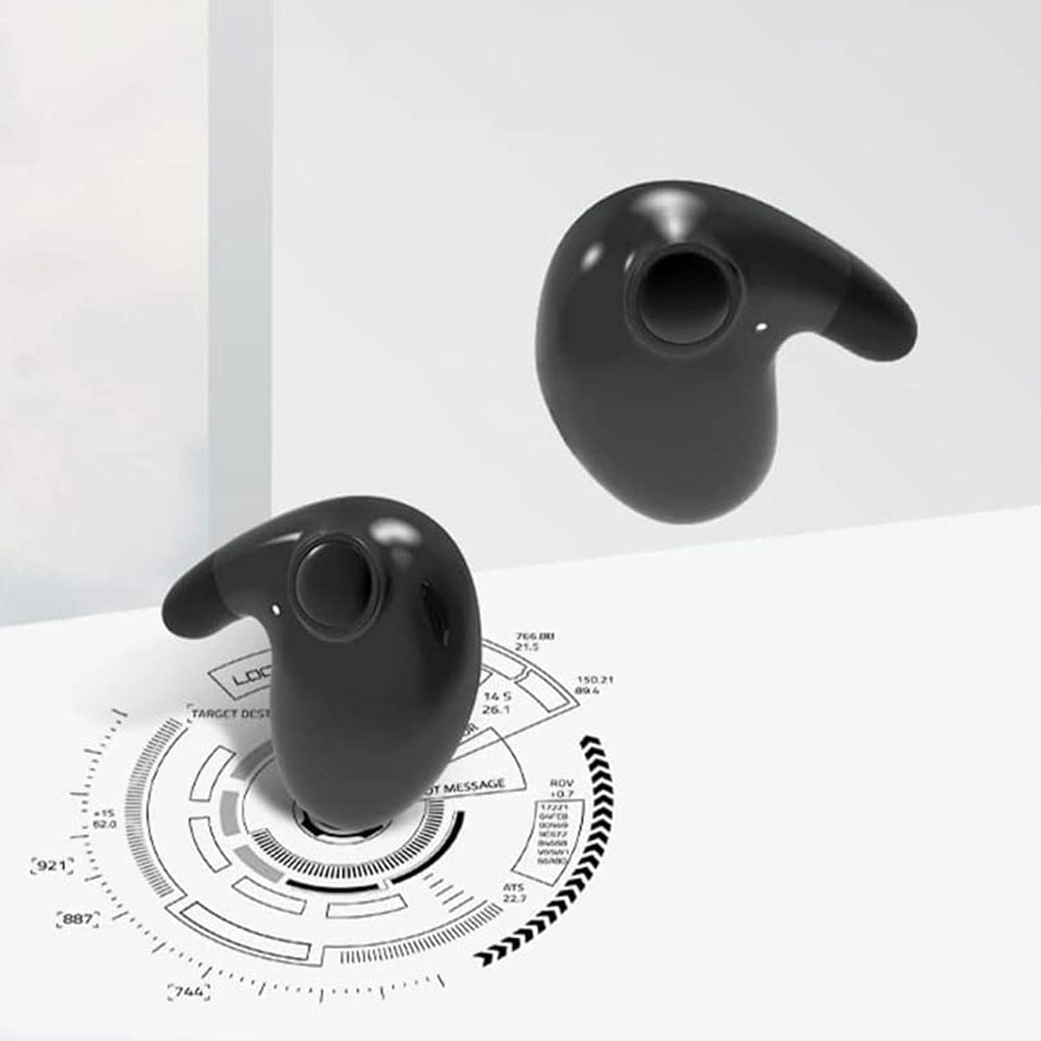 Outret Invisible Earphones | Sleep Earbuds | Invisible Sleep Wireless Earphone Ipx5 Waterproof | Wireless Noise Blocking in Sleep Earphones, Touch Control, Flat in Ear image number 1