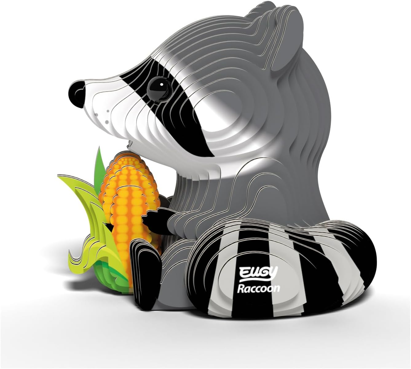 EUGY 103 Raccoon 3D Puzzle - 46 Piece Eco-Friendly Educational Toy Puzzle for Boys, Girls & Kids Ages 6+