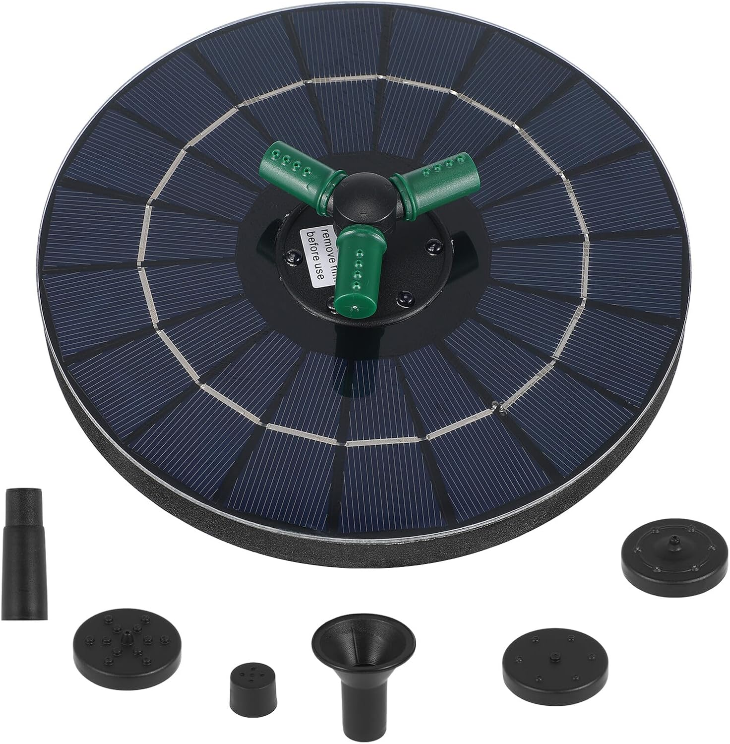 Solar Fountain Pump with RGB Floating Lights Solar Powered Water Feature for Garden Bird Baths and Outdoor Pools Auto Shut-Off Water Protection Easy Installation image number 2