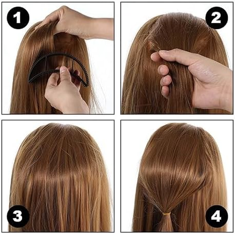 Bump It Black Styling Coiler Set,5Pcs Hiar Bun Black Styling Coiler Set Bump It Hair Accessory,Bump It Black Styling Coiler,Bump It Set Black Styling Coiler for Hair Accessory Bump Fluffy Hairdressing image number 6