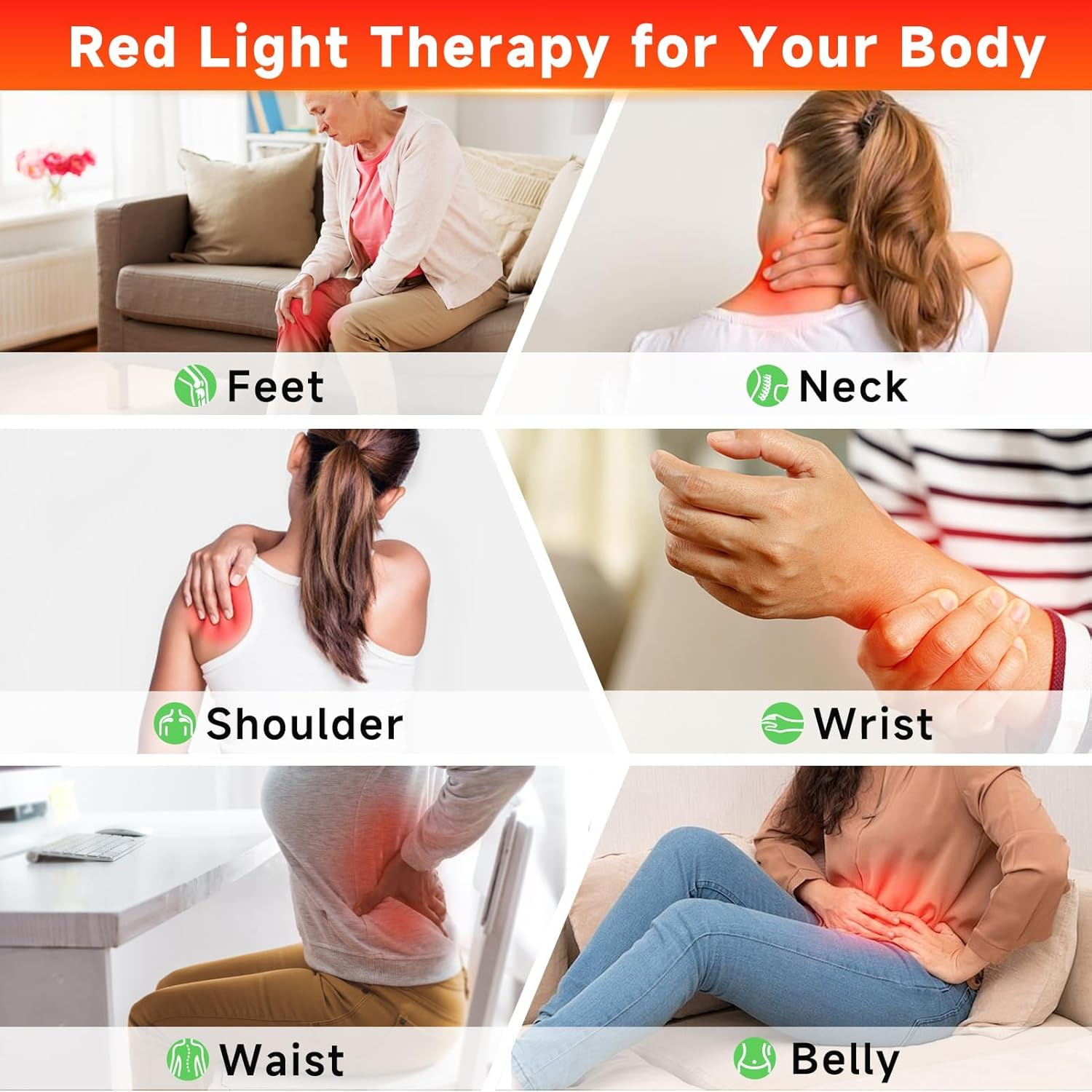 Red Light Therapy for Face and Body, Koreal Red Infrared Light Therapy Lamp with Stand,660Nm Red Light and 850Nm LED near Infrared Light Therapy Device for Full Body Skin Muscle Sleeping image number 1
