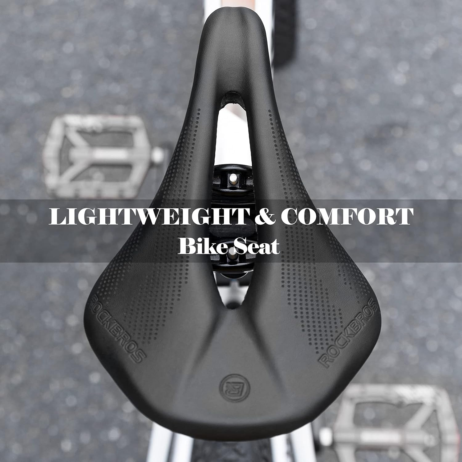 ROCKBROS Bike Seat Lightweight Carbon Fiber Bike Saddle Comfortable Road Bike Seat Bicycle Accessories for Men Women Pneumatic Cycling Saddle Cushion Shock Absorbing for Road MTB Mountain Bikes image number 6
