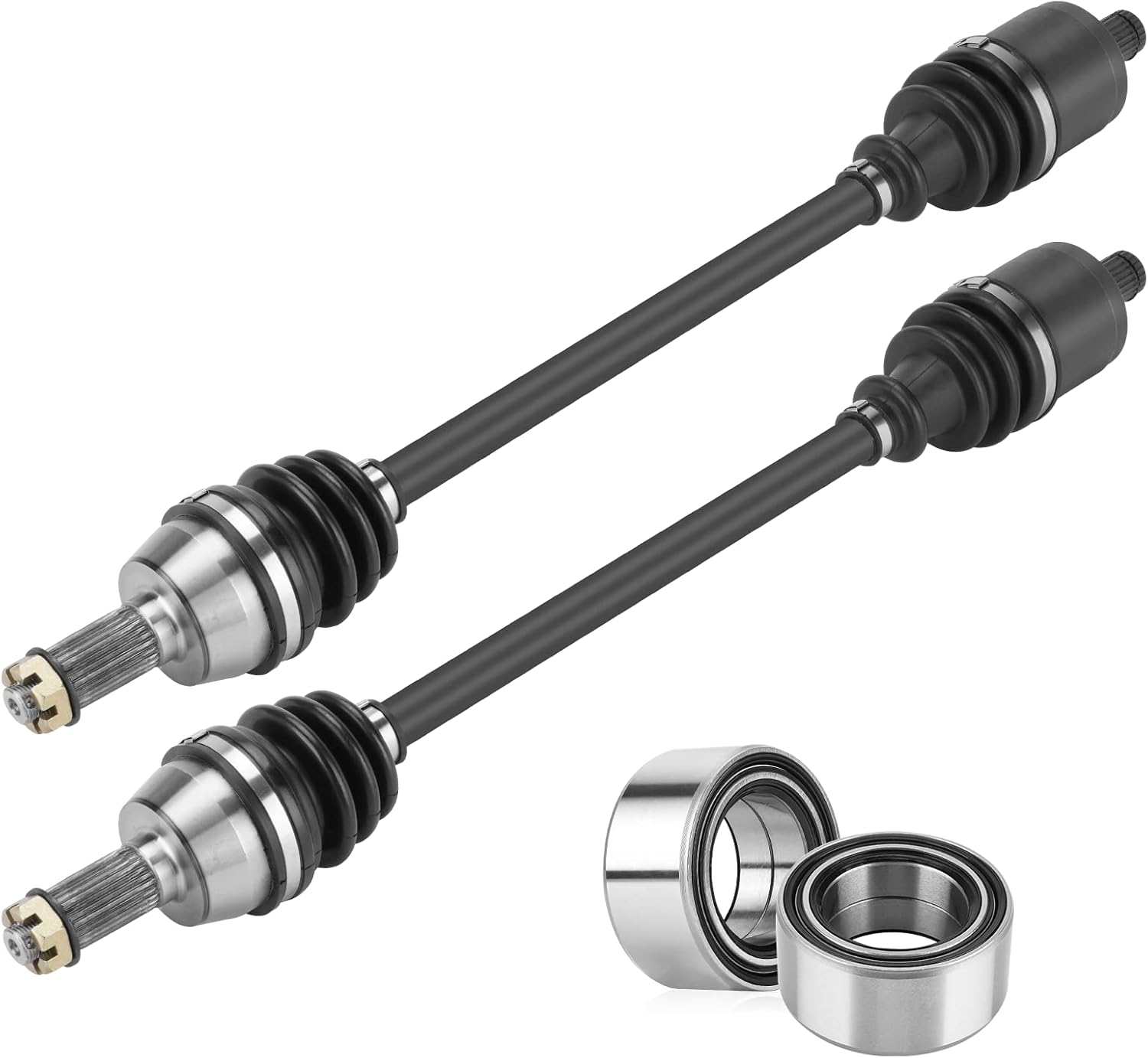 Youxmoto Front Left/Right CV Axle & Wheel Bearing Kit for Polaris Ranger 500 700 800 4X4 EFI 2009 2010 2011 2012 2013 2014 2015 2016, 4340 Chromoly Steel Drive Shaft CV Axles, Fits 1332606, 1332856 image number 2
