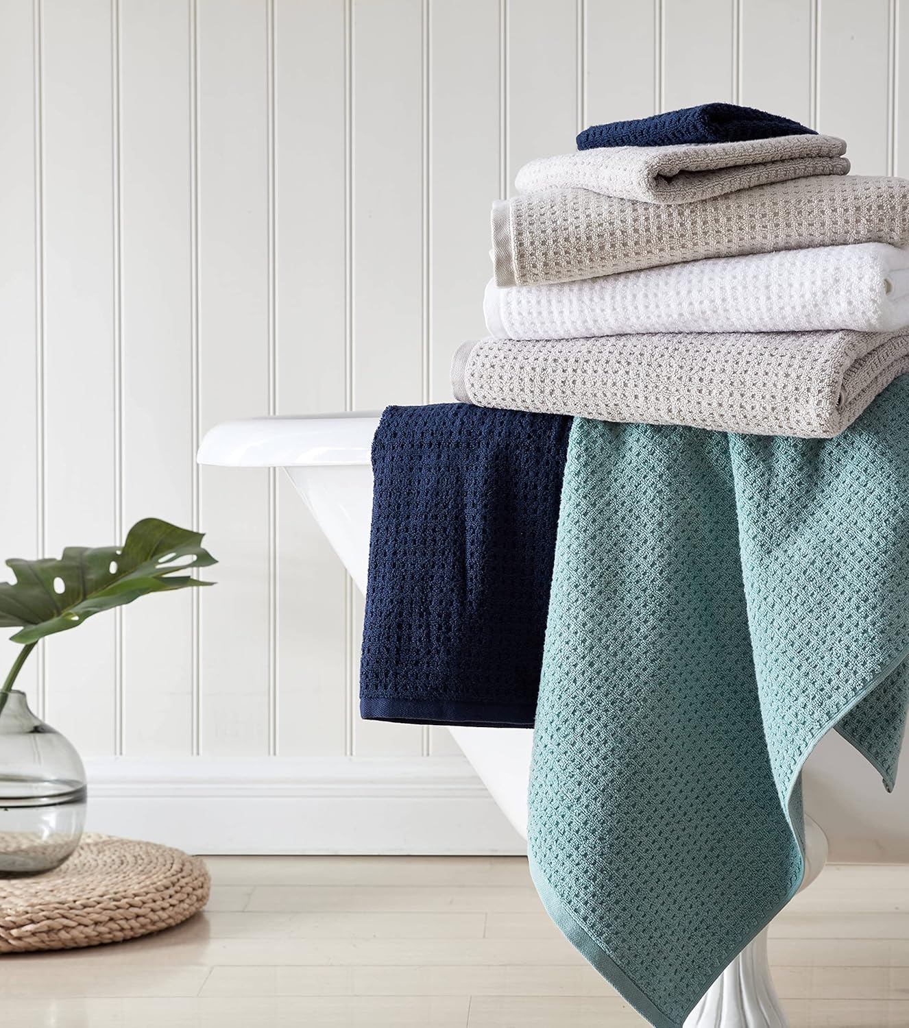 Tommy Bahama | Northern Pacific Collection | 6 Piece Towel Set- Decorative Luxury Hotel & Spa Quality Bathroom Linens, Absorbent & Fade Resistant, 6 Piece, Bay Blue image number 3