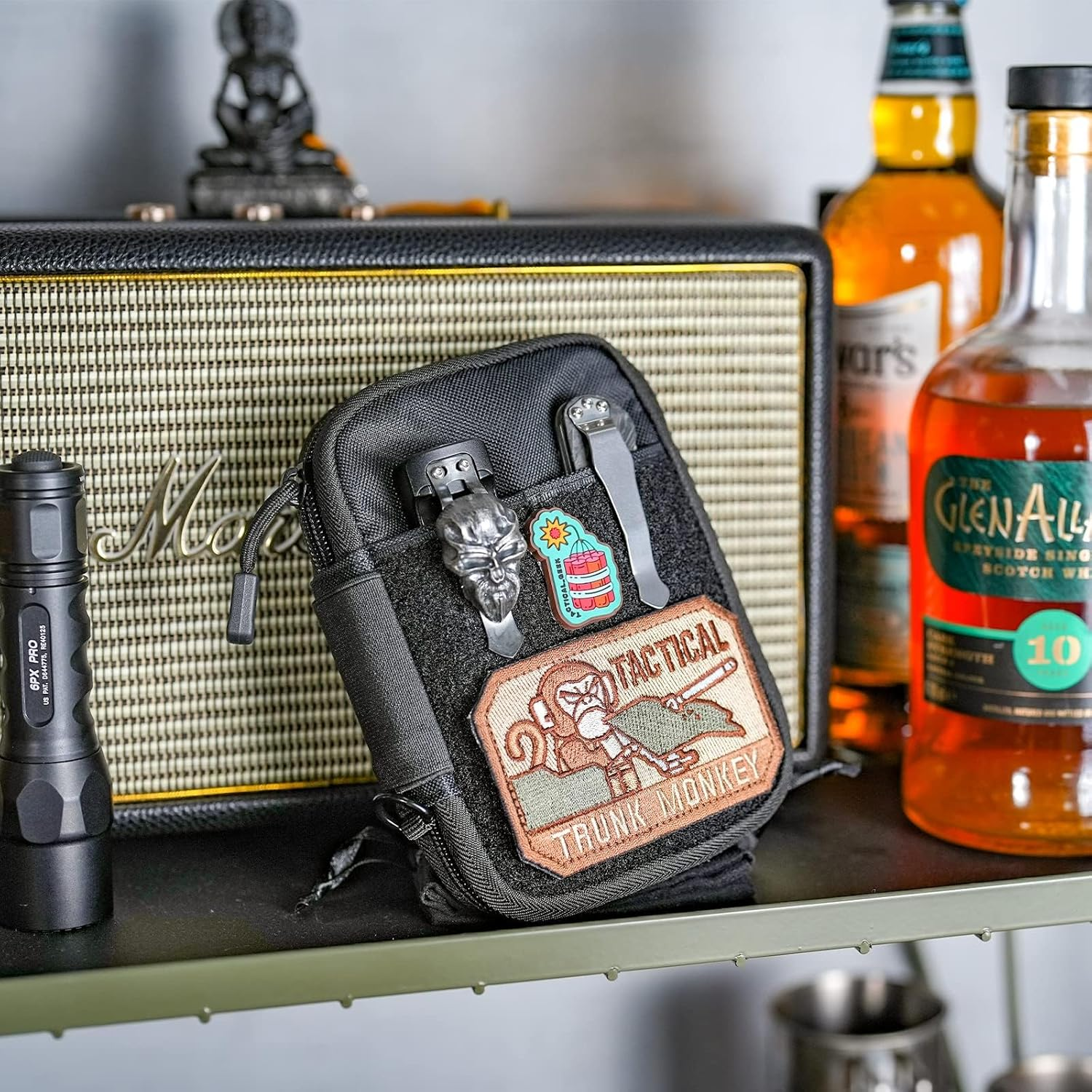 EDC Pocket Organizer Pouch - Nylon Utility Tool Pouch with D-Ring for Gears and Multitools image number 6