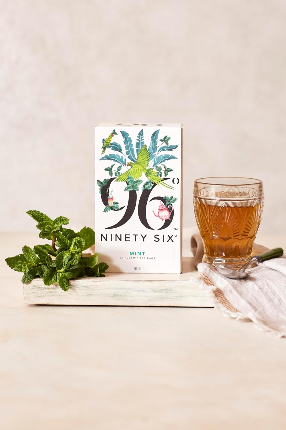 96&deg; Mint Tea - 20 Pyramid Tea Bags X 3 Boxes, Individually Wrapped, Refreshing, Sweet and Cooling, Biodegradable Plant-Based Bags (60 Bags) image number 5