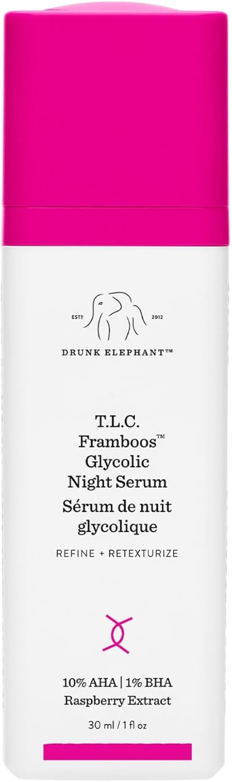 Drunk Elephant T.L.C. Framboos Glycolic Night Serum for Unisex 1 Oz Serum image number 1