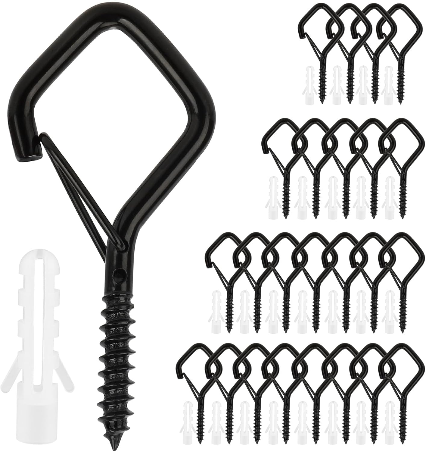 Hooks for Outdoor String Lights Ceiling 24Pcs Screw Hooks for Hanging Plants Hooks for Hanging Heavy Duty Hanging Hooks for Outdoor Outdoor Light Hooks Garland Hanger Hooks for Hanging Christmas Light image number 3