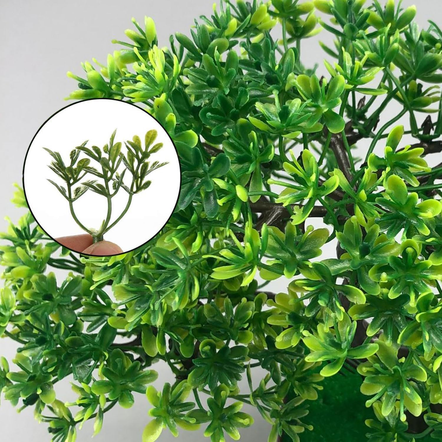 Artificial Bonsai Tree Juniper Faux Plants Indoor Small Fake Plants Decor with Ceramic Pots for Home Table Office Desk Bathroom Shelf Bedroom Living Room Farmhouse Decorations image number 2