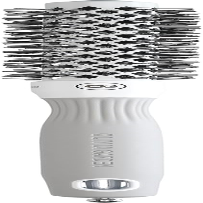Olivia Garden Expert Blowout Shine &ndash; White & Grey - 20 - Ceramic Coated round Brush for Smooth Blowout, Frizz-Free Hair & Radiant Shine