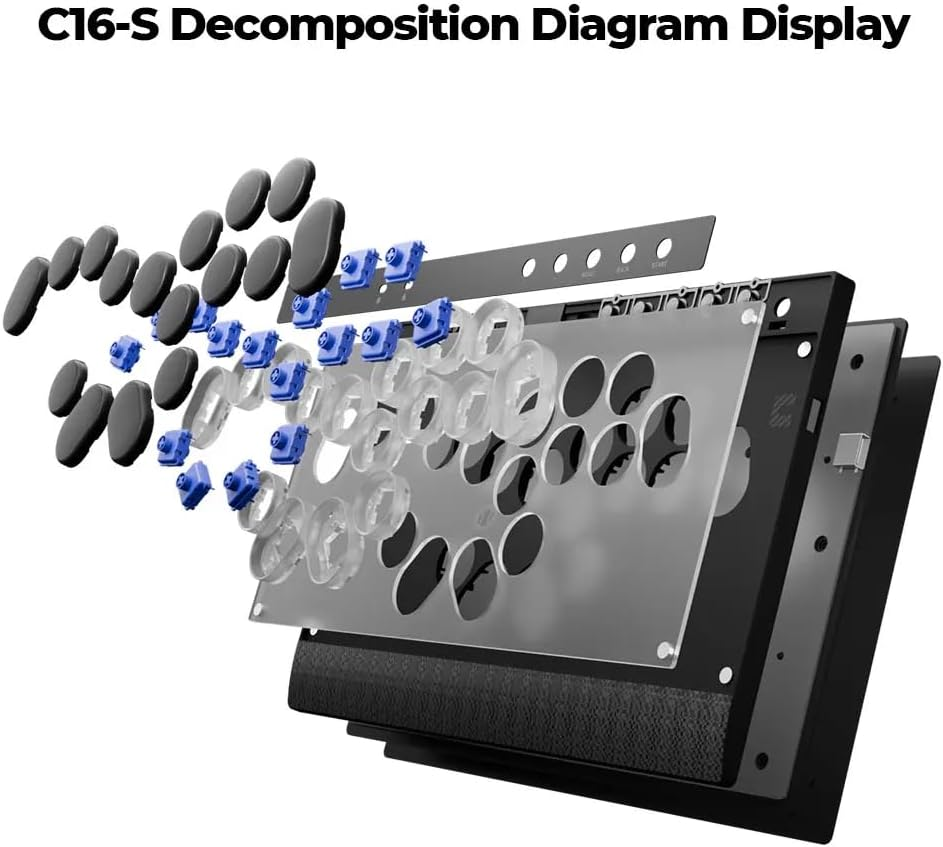 Hautpad C16-S Leverless Joystick Hitbox-Style Controller for Pc/Ps4/Switch Haute42 image number 6