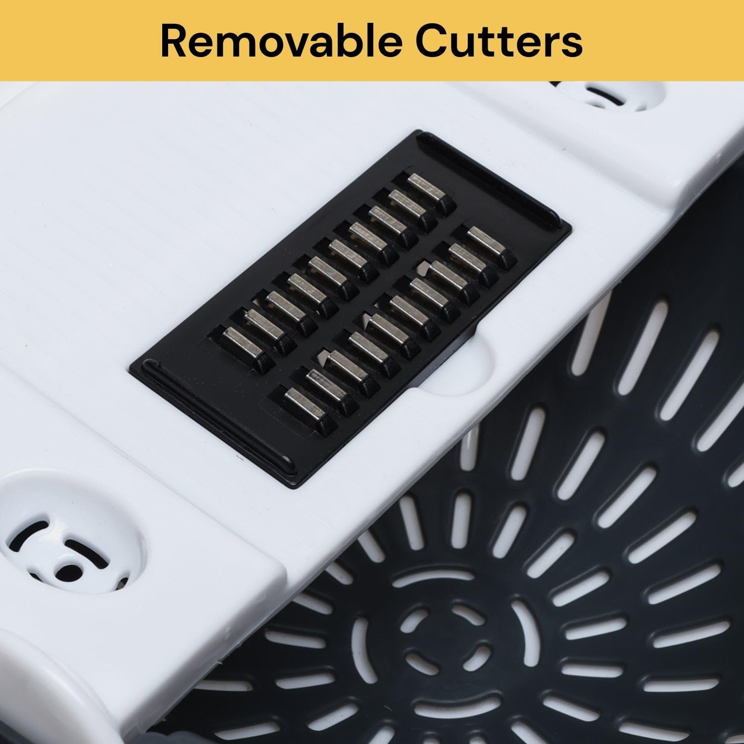 Ezonedeal Vegetable Slicer, 9 in 1 Multifunction Rotate Vegetable Cutter with Drain Basket Large Capacity Food Veggie Shredder Grater Kitchen Tool image number 1