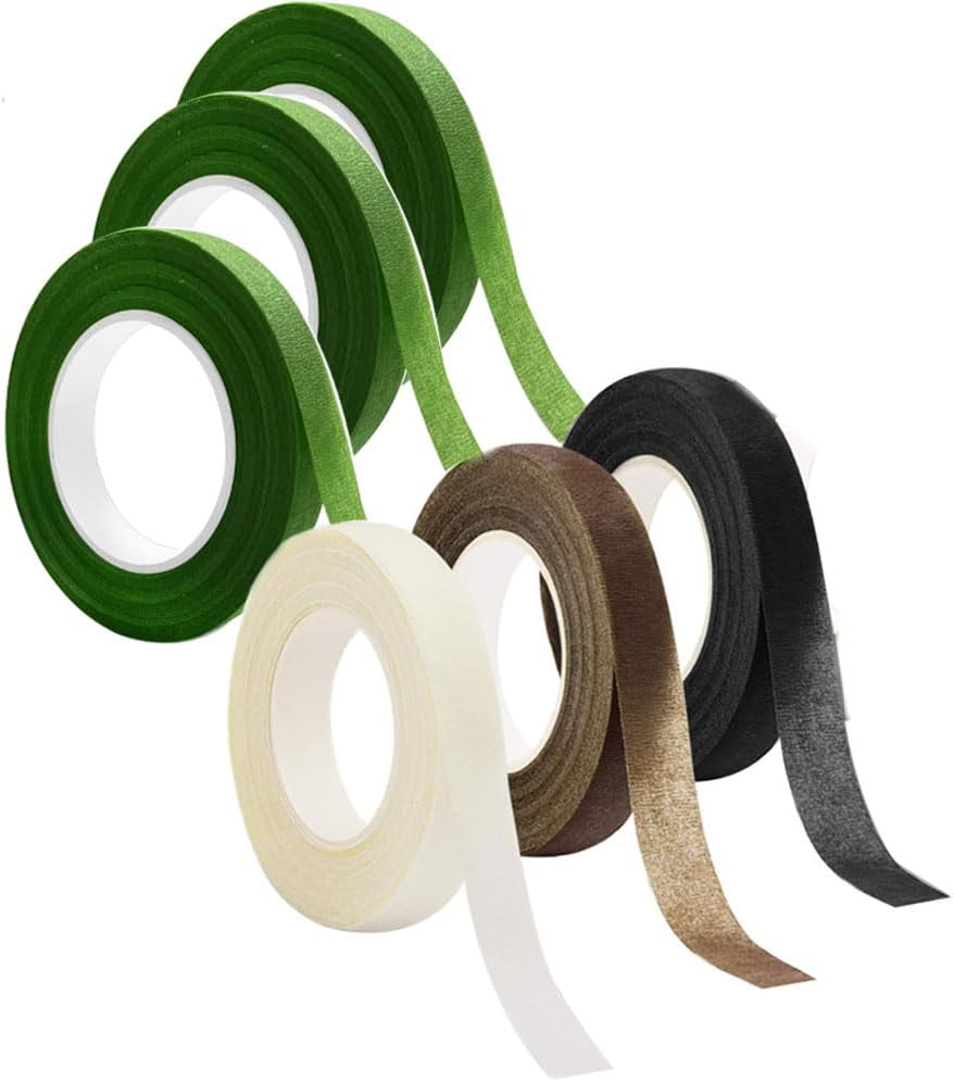 ARMASTUSE Craft Tape Floral Adhesives,6 Rolls Floral Tape for Bouquets,Floral Tapes,Wedding Florist Craft Stem Wrap Floral Paper Tape for Floral Crafts image number 4