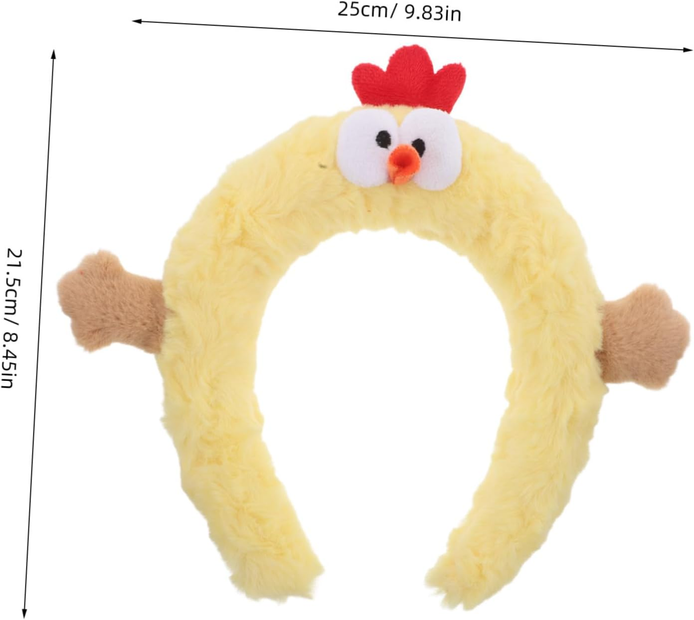 Minkissy Cute Plush Chicken Spa Headband for Women and Soft Elastic Face Wash Accessory for Skincare Makeup Hair Management Adorable Cartoon Style for Daily Use and Fun Photos