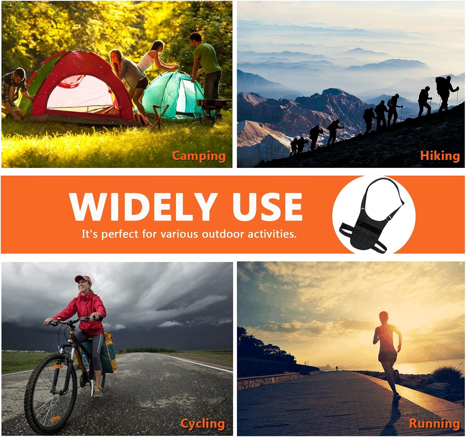 Underarm Single Shoulder Bag, anti Theft Sling Bag Crossbody Chest Pouch for Travel Outdoor with Adjustable Waist Belt