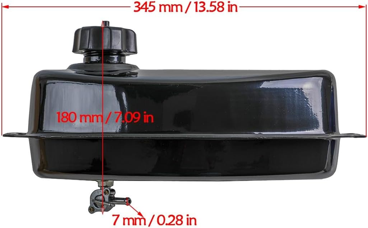 YC Yier Fuel Gas Tank with Cap & Petcock for 110Cc 125Cc 150Cc Go Kart Dune Buggy ATV Lawn Mower GY6 Kandi Sunl Roketa Coolster Taotao image number 5
