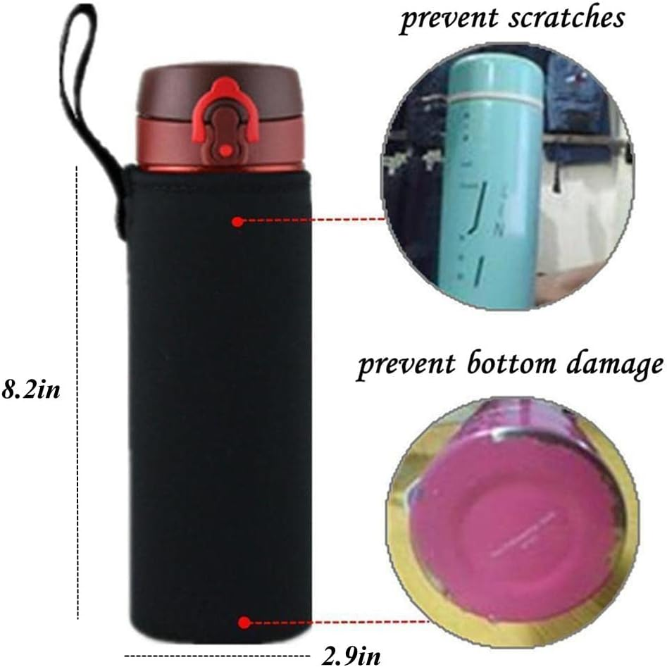 Water Bottle Cover Sleeve 25 Oz, Insulated Neoprene Sleeve Water Bottle Carrier Holder Pouch Cover Bag Case 750Ml image number 6