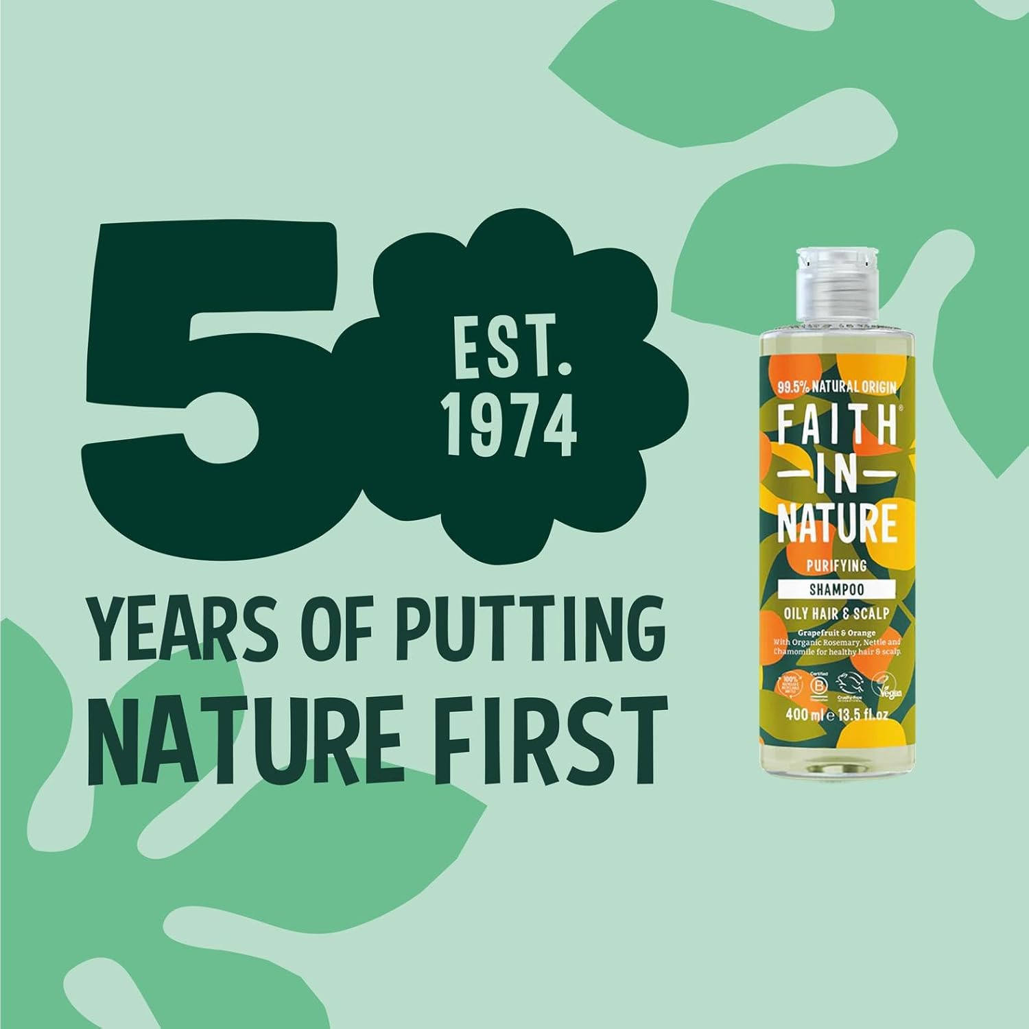 Faith in Nature, Grapefruit & Orange Shampoo, 400 Ml image number 1